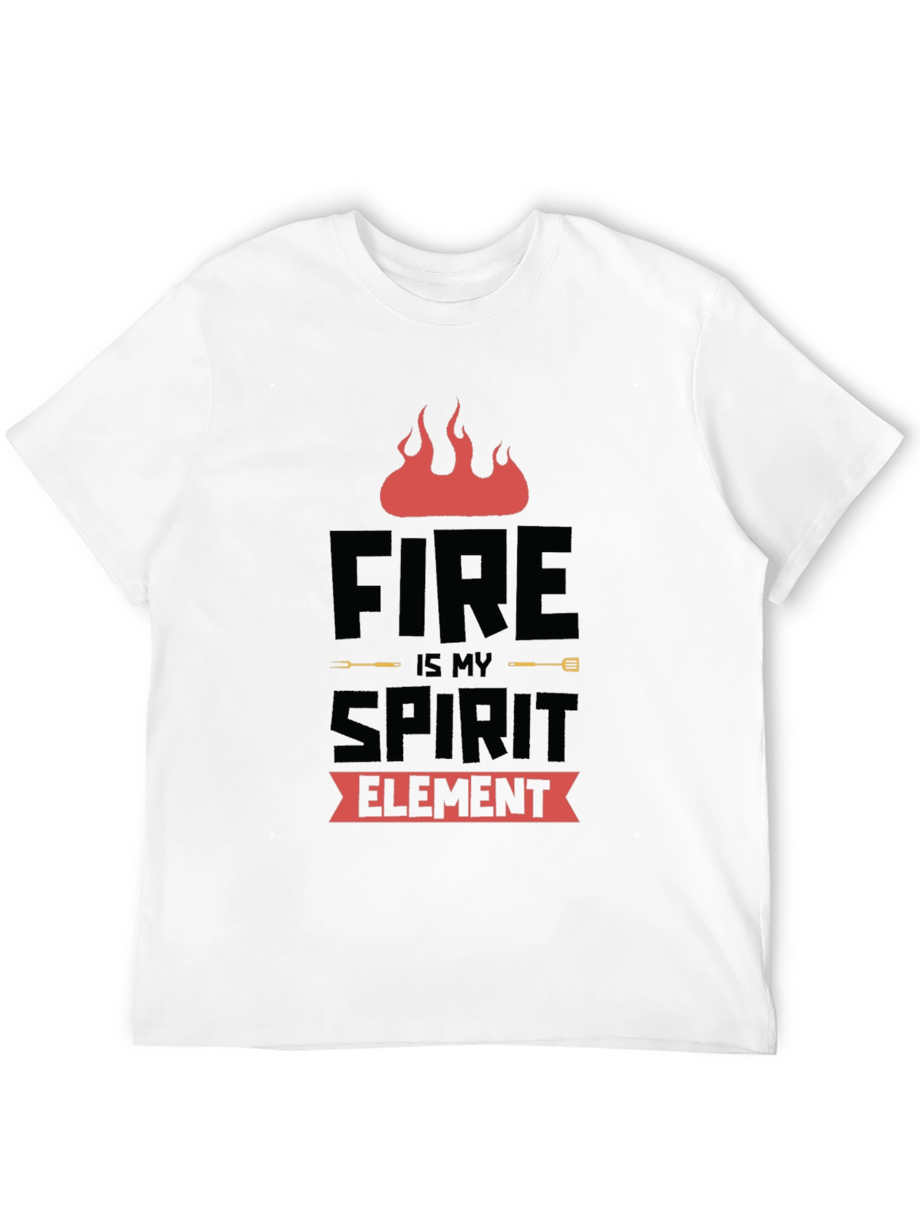 Fire is My Spirit Element Black T-Shirt