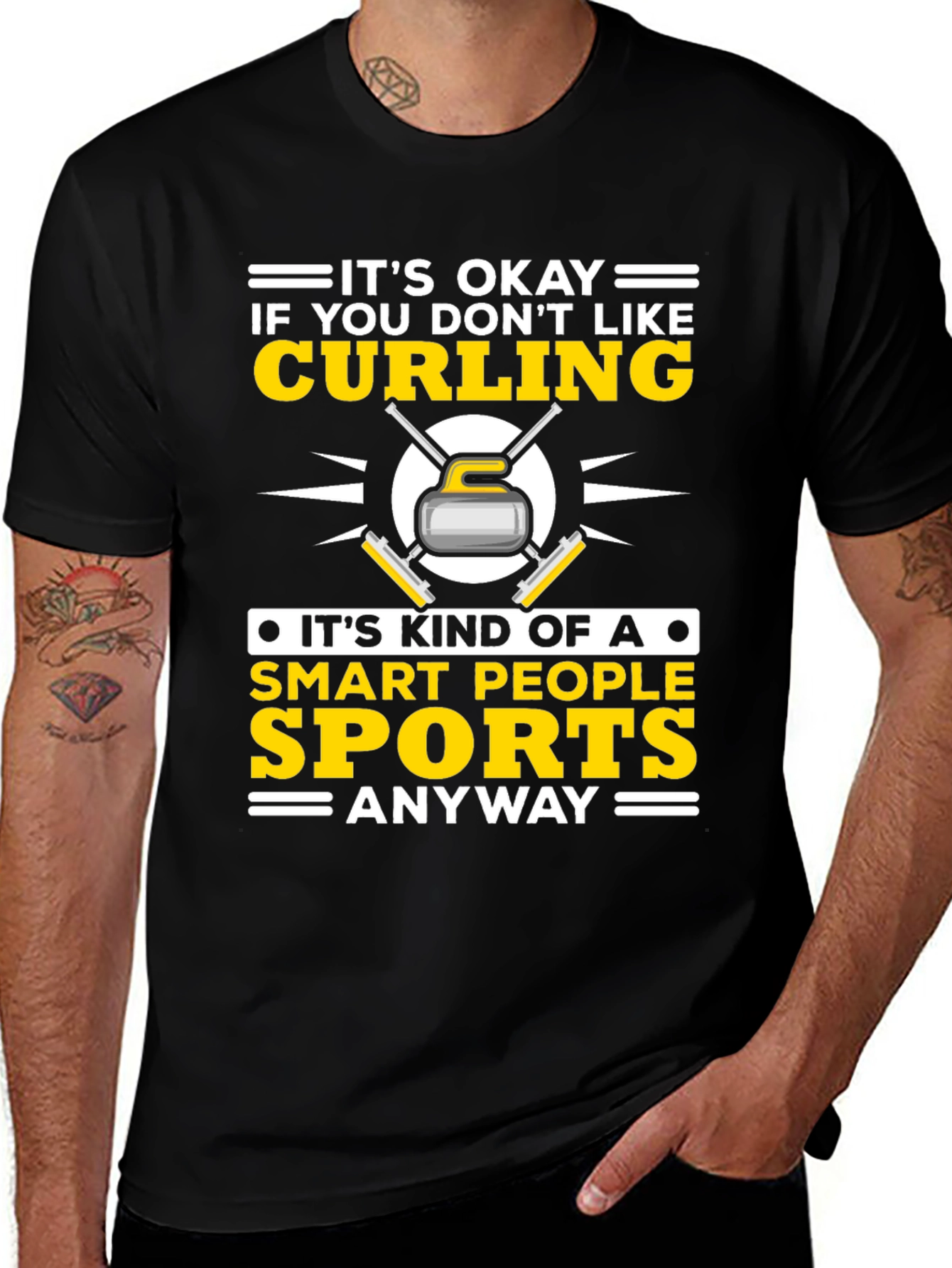 Funny Curling Smart People Sports T-Shirt
