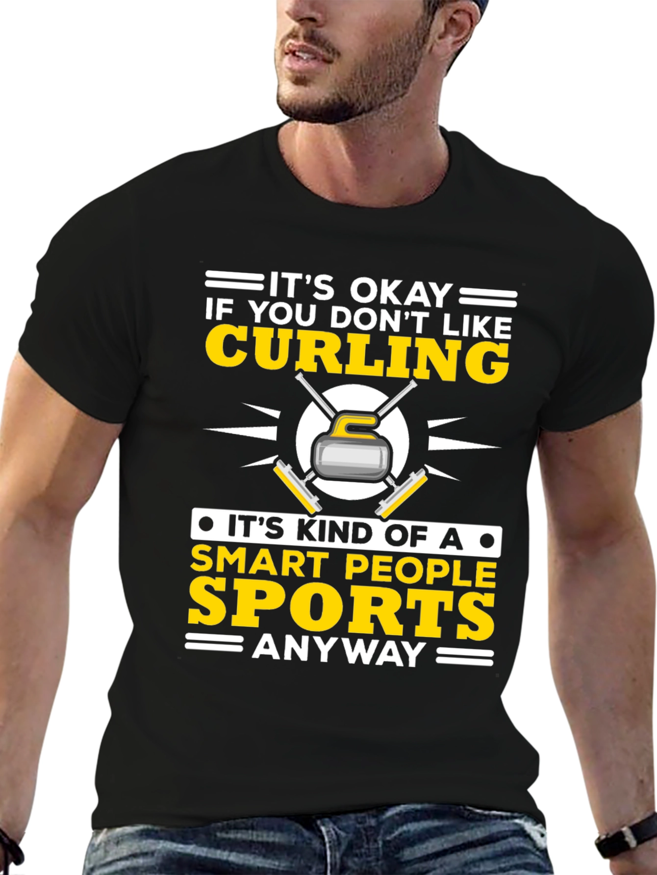 Funny Curling Smart People Sports T-Shirt