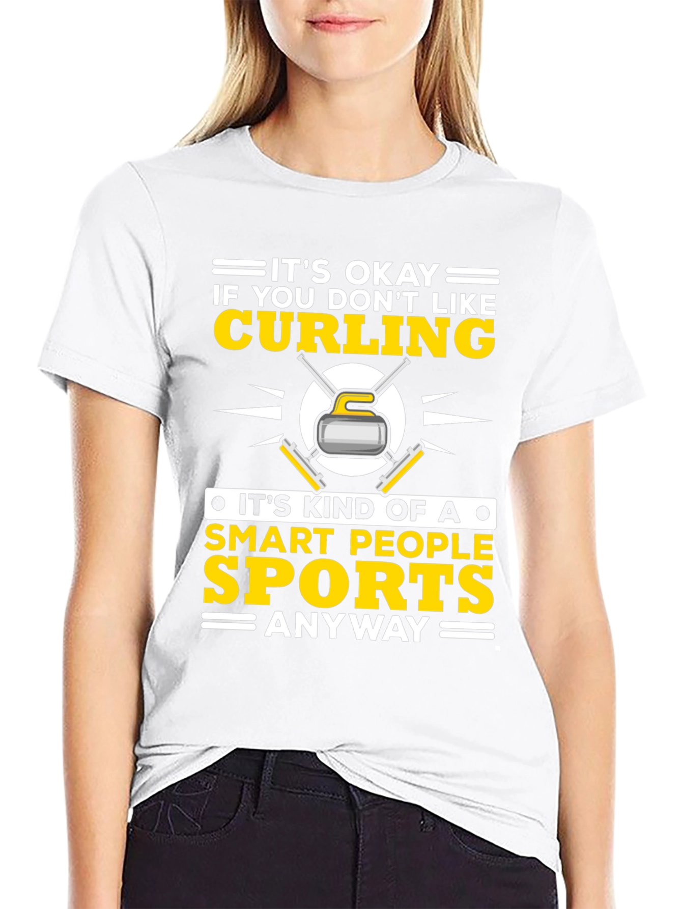 Funny Curling Smart People Sports T-Shirt