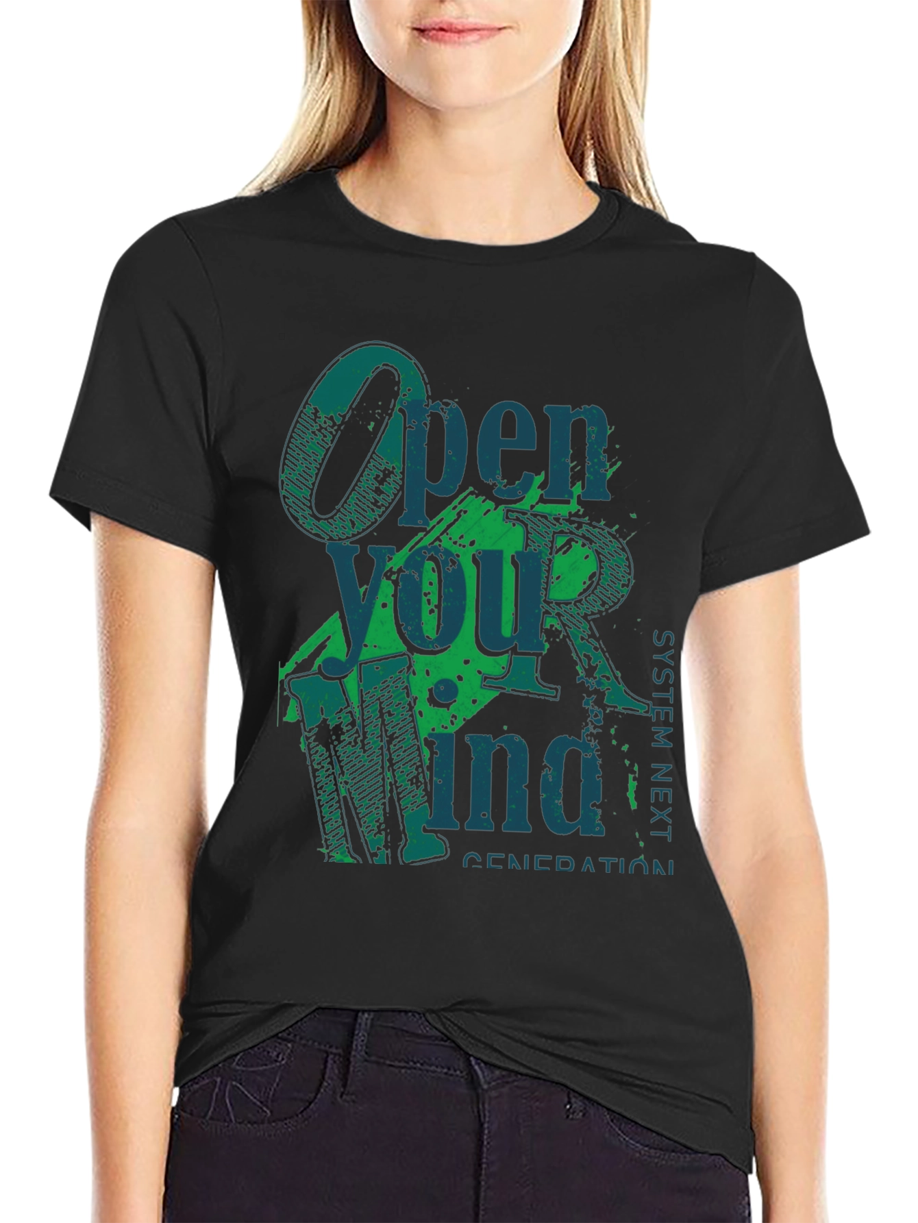 Open Your Mind Graphic Tee - Black T-Shirt