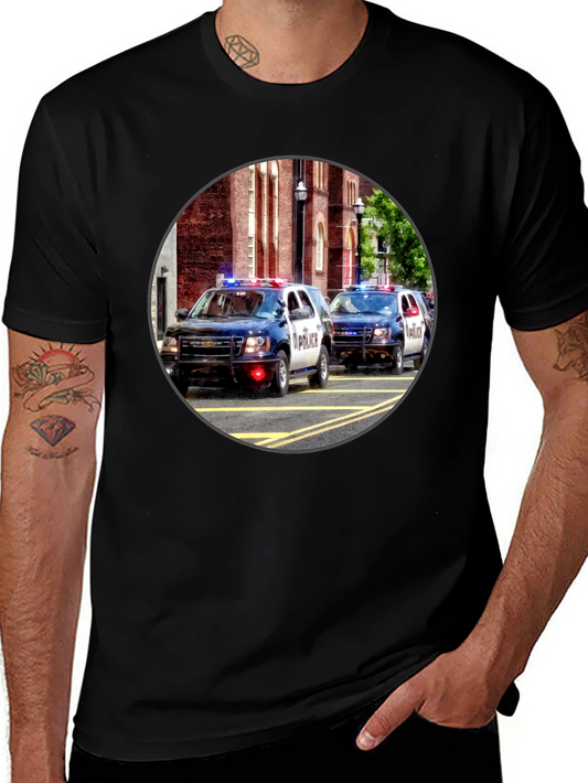Police Car Graphic T-Shirt