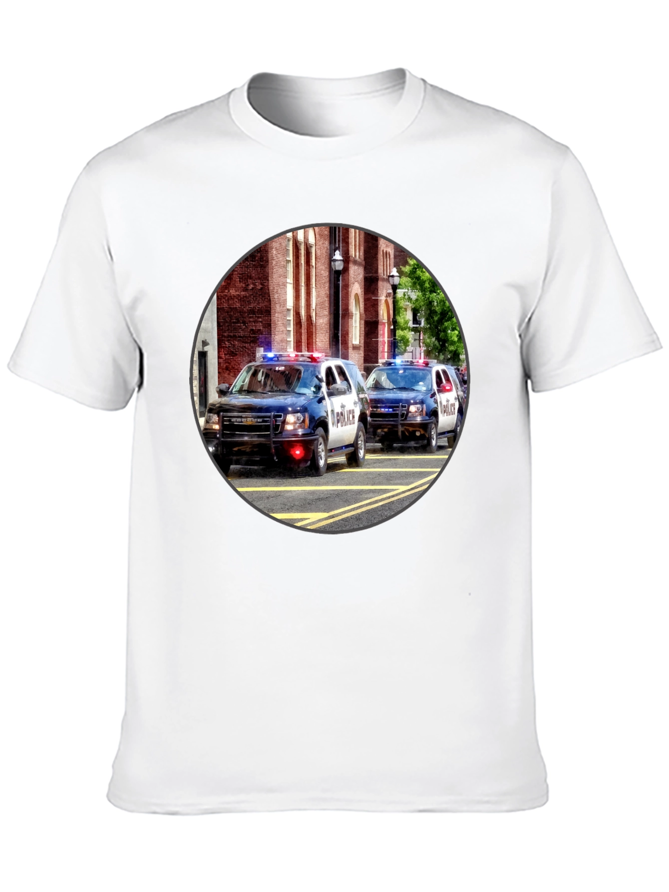 Police Car Graphic T-Shirt