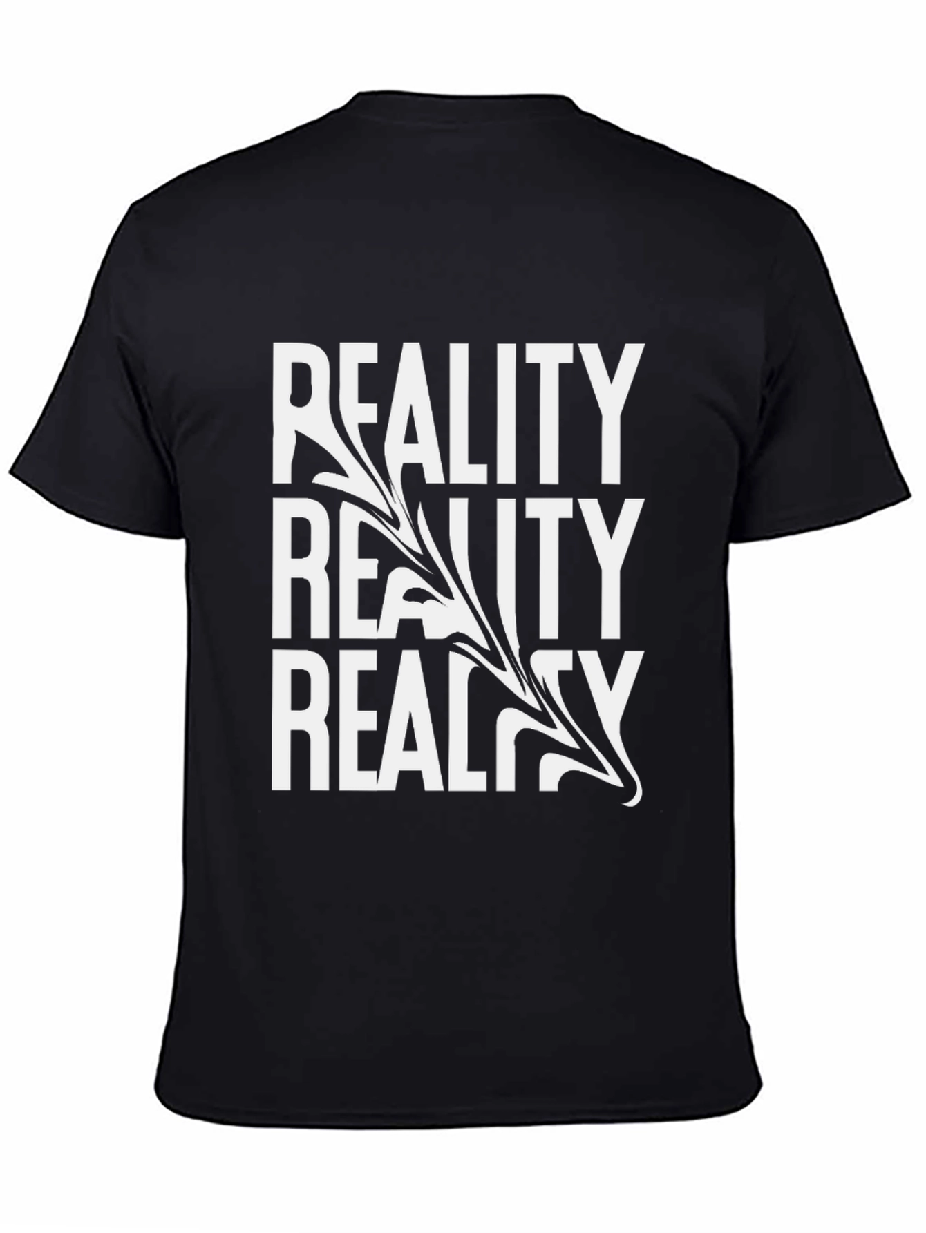 Reality T-Shirt - Black Cotton Blend Unique Design