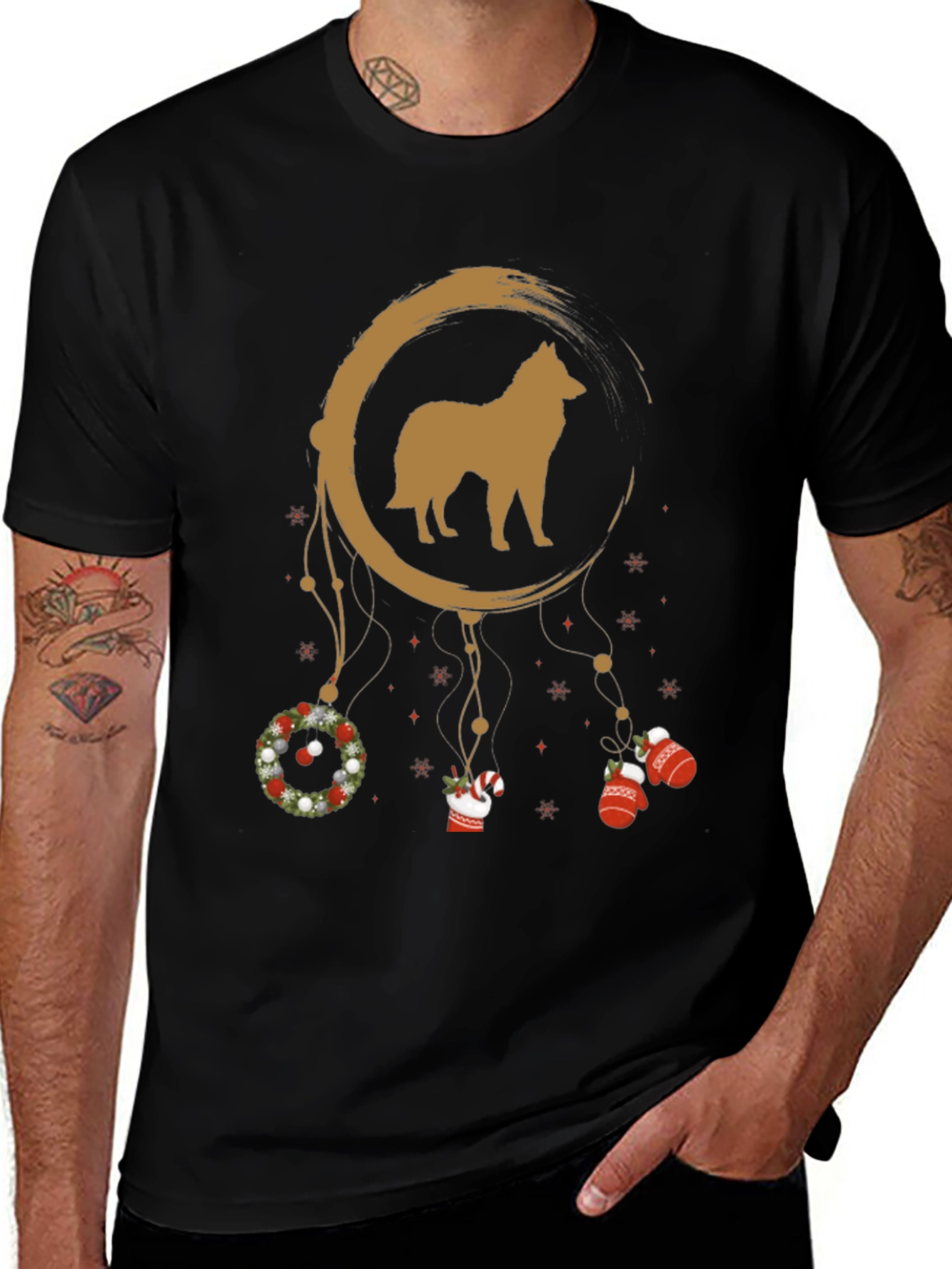 Dog Christmas Dreamcatcher T-Shirt
