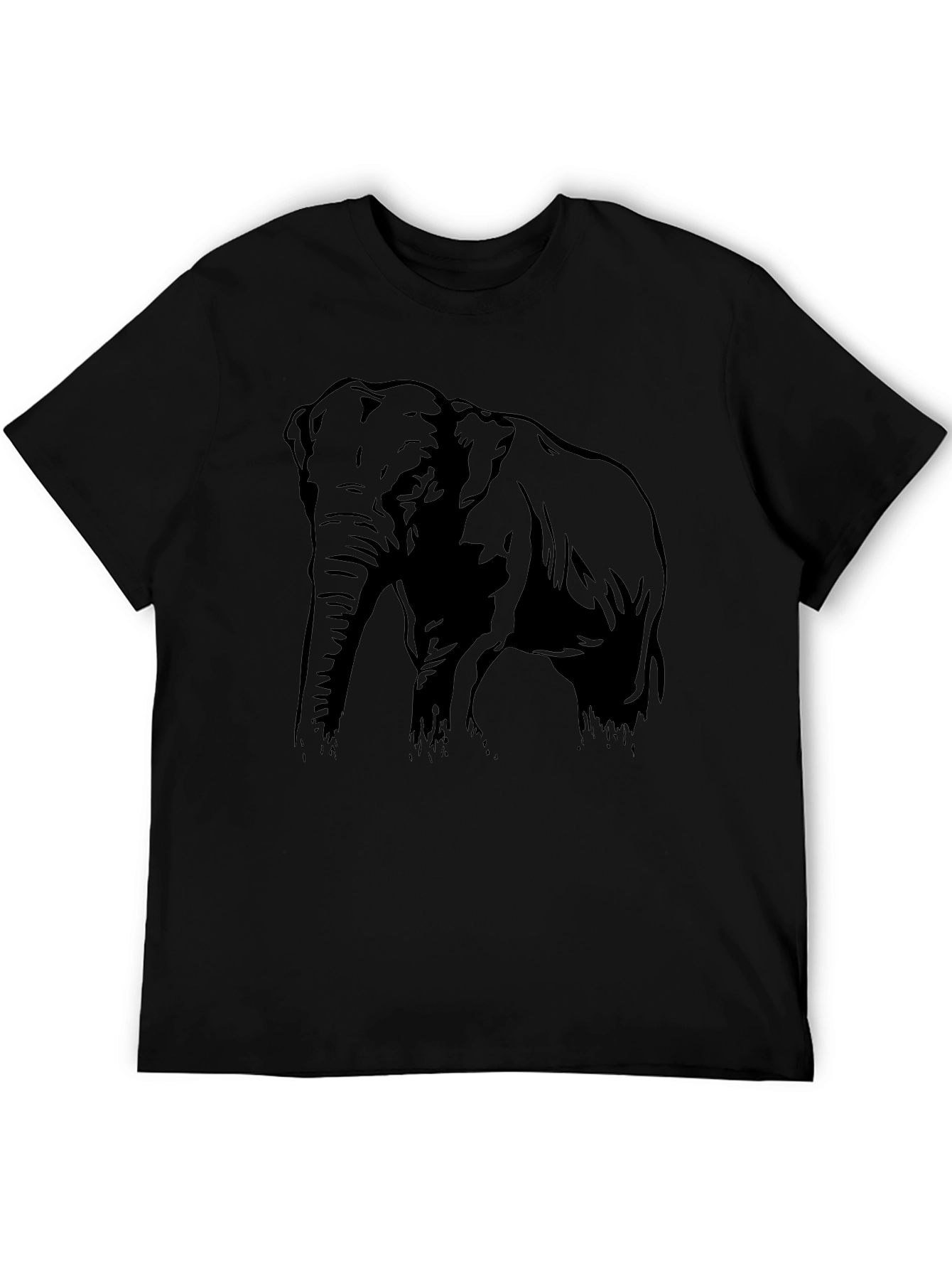 Elephant Graphic Black T-Shirt