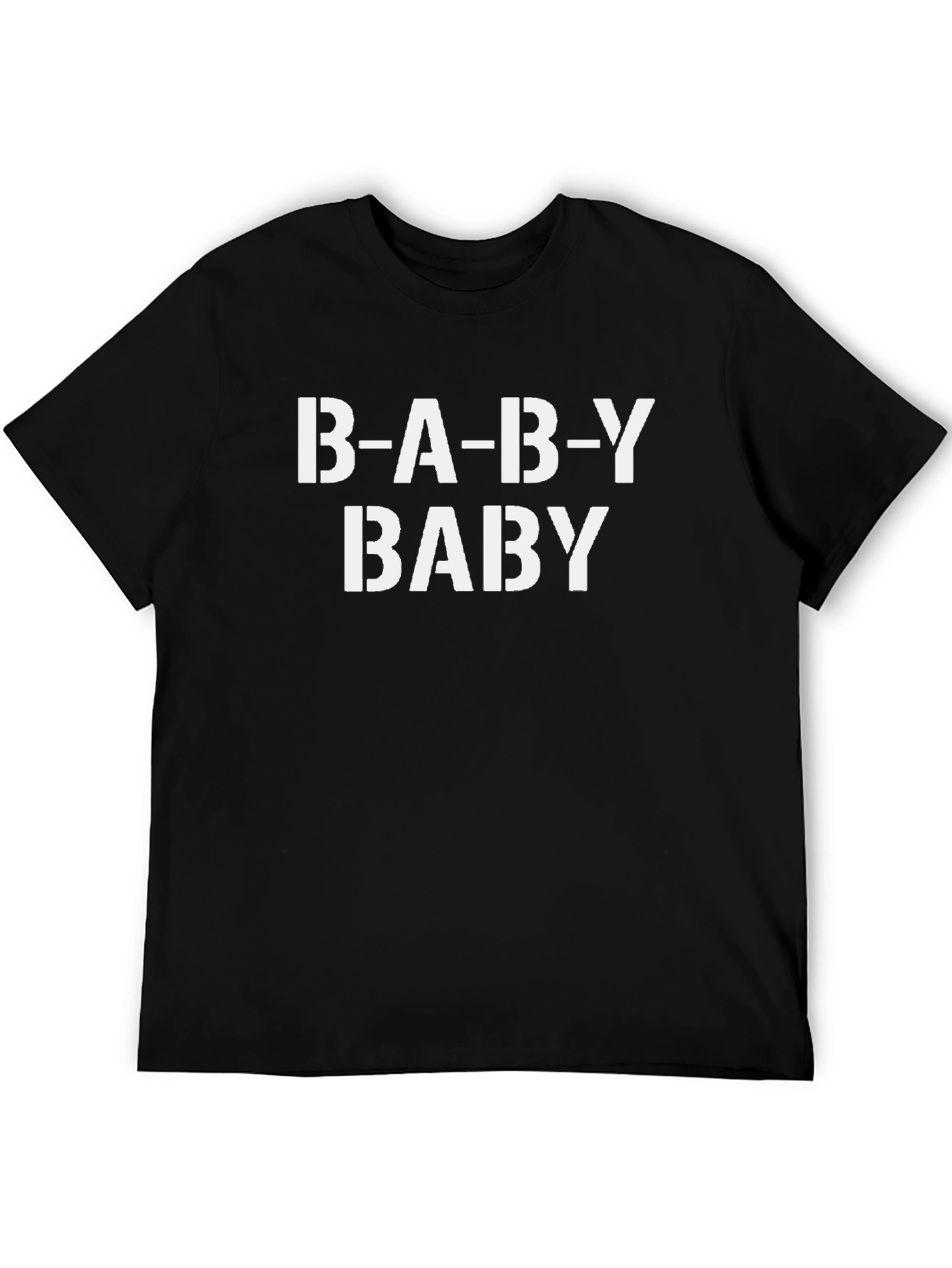B-A-B-Y Baby T-Shirt - Black Cotton Tee