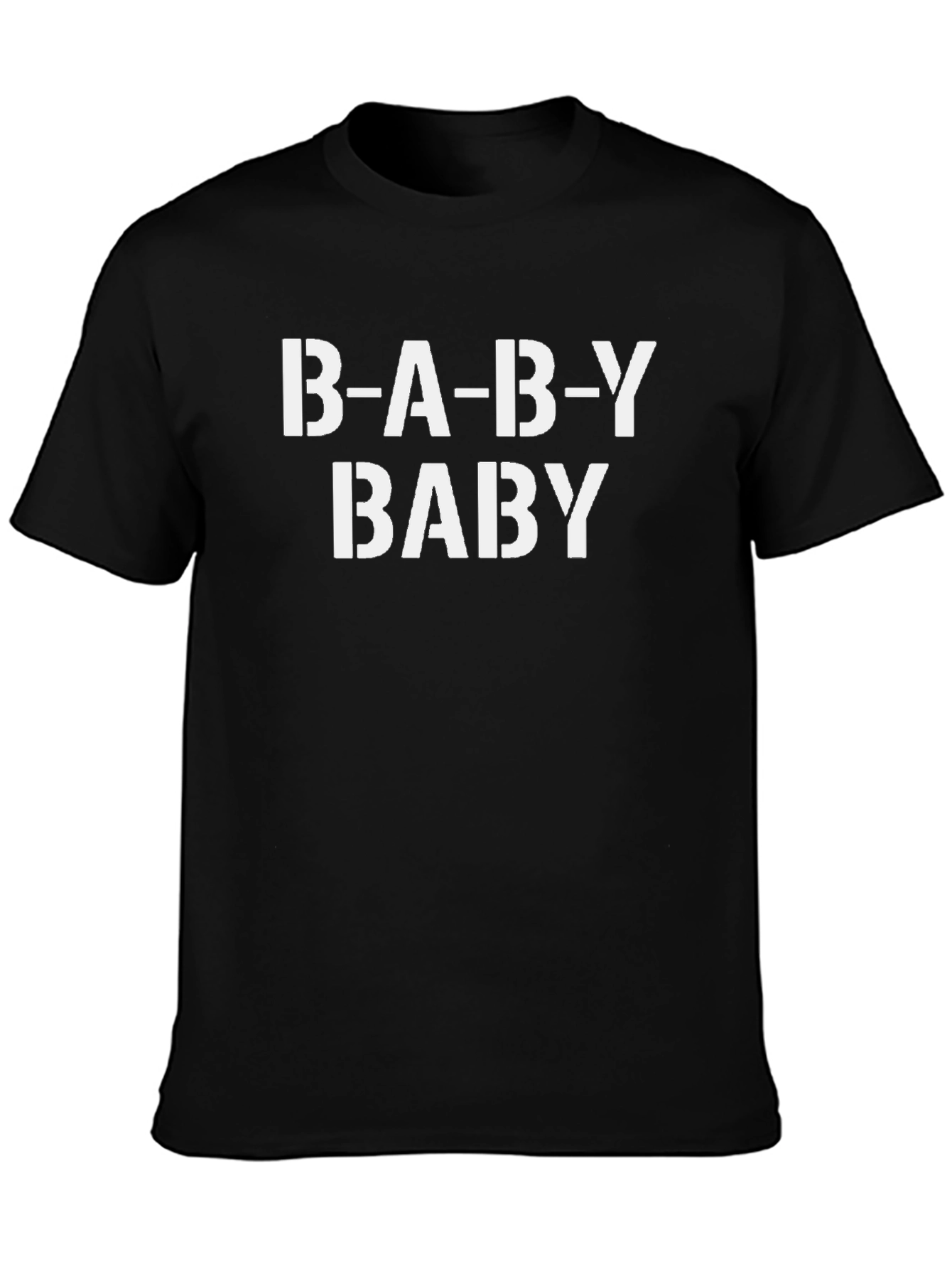 B-A-B-Y Baby T-Shirt - Black Cotton Tee