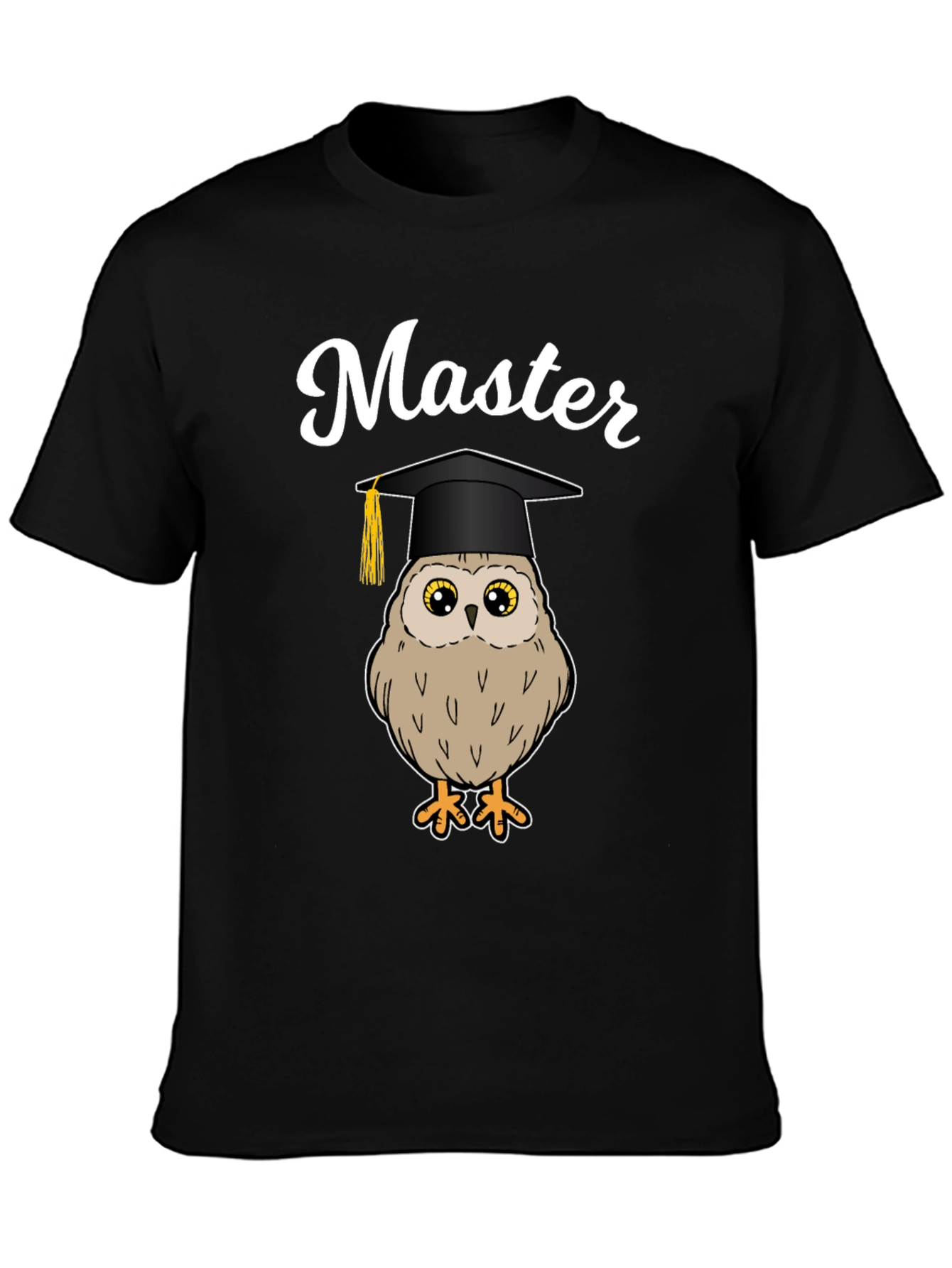 Master Owl Graduation T-Shirt - Black