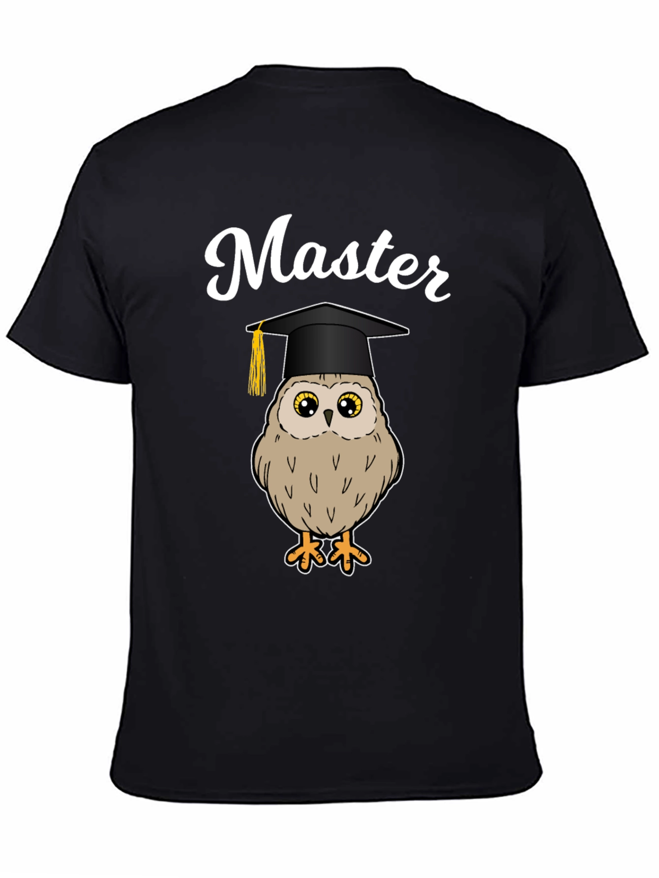 Master Owl Graduation T-Shirt - Black