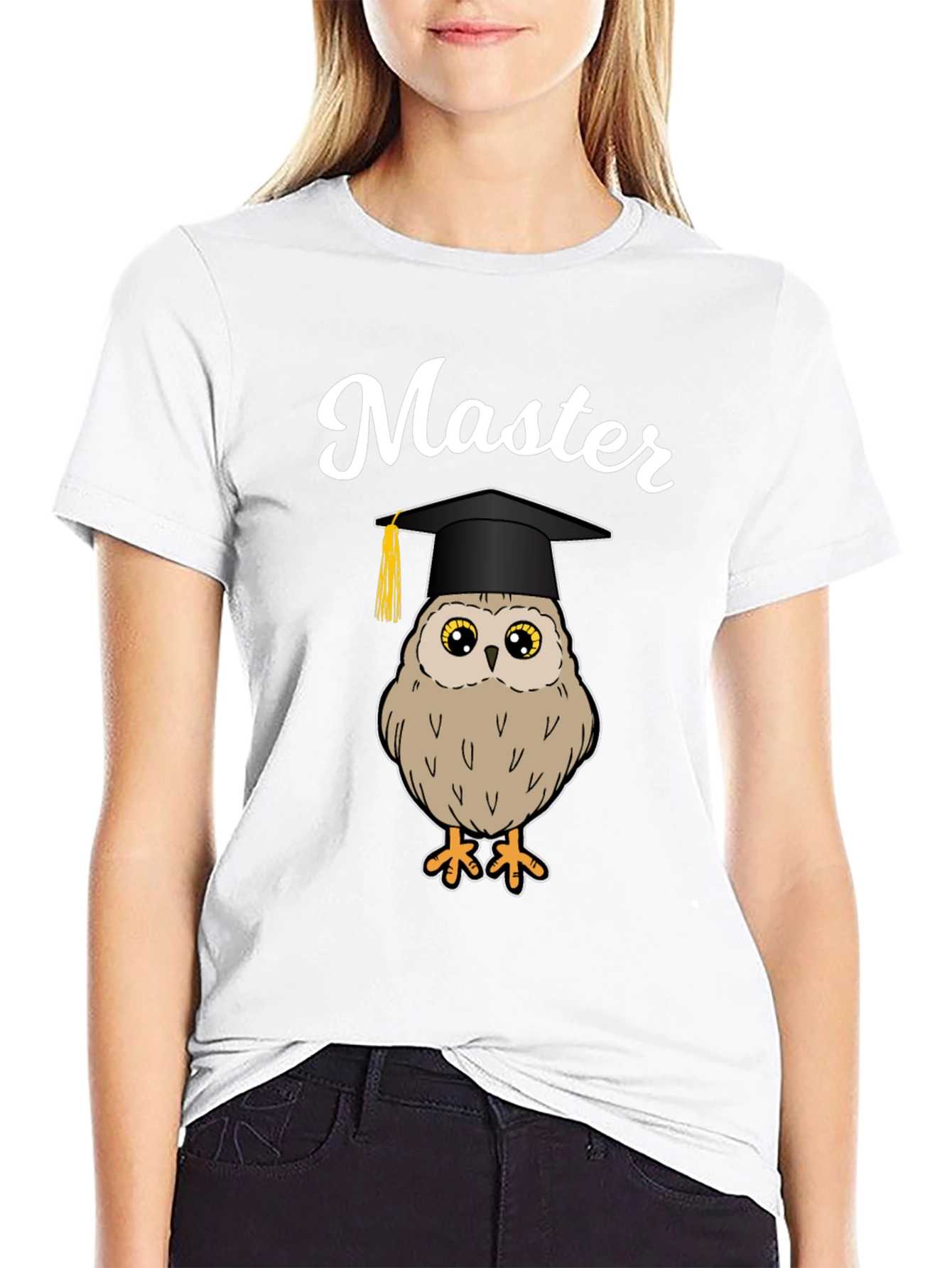 Master Owl Graduation T-Shirt - Black