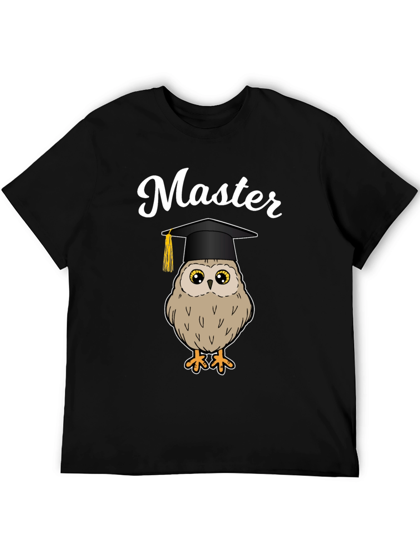 Master Owl Graduation T-Shirt - Black
