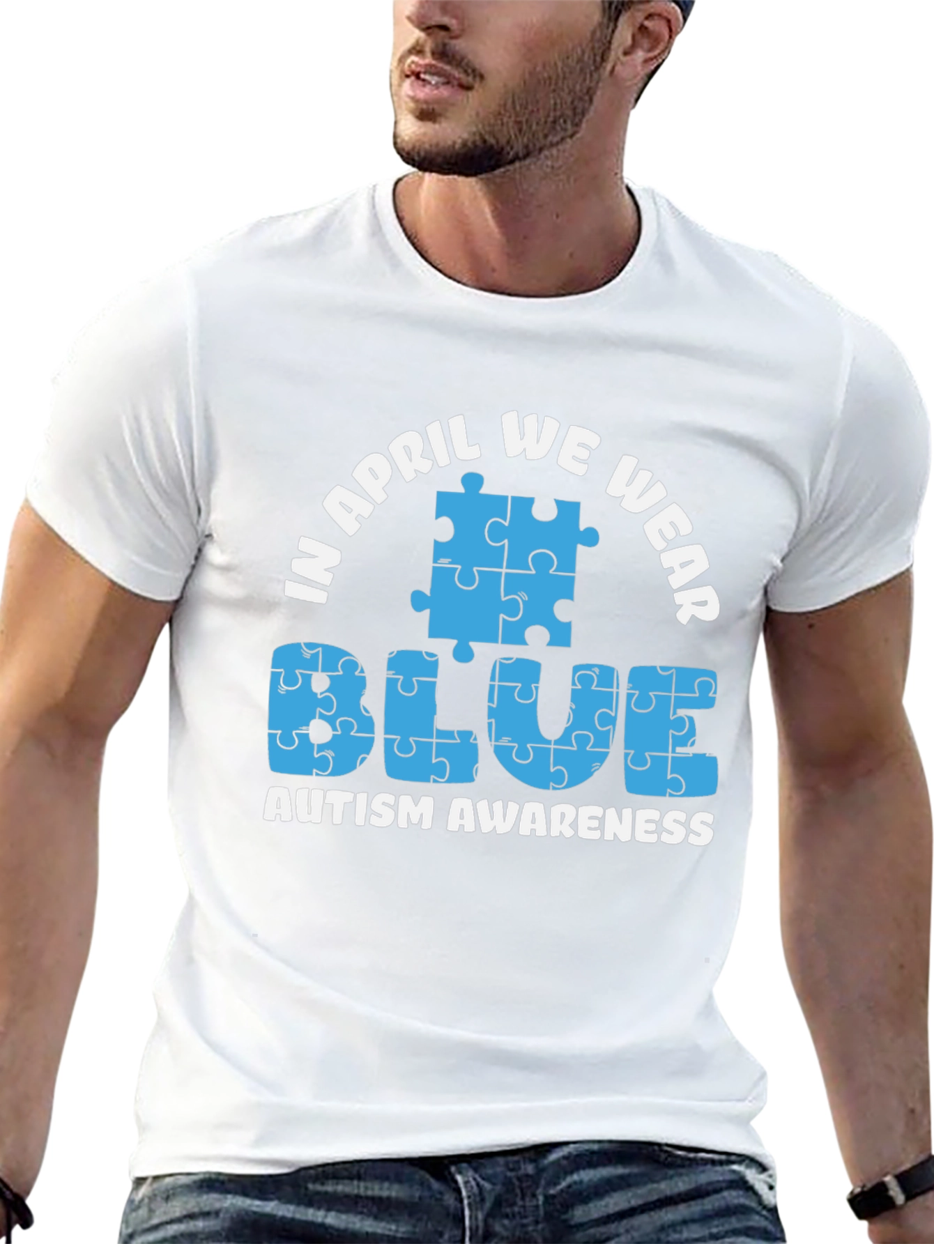Autism Awareness T-Shirt In April We Wear Blue
