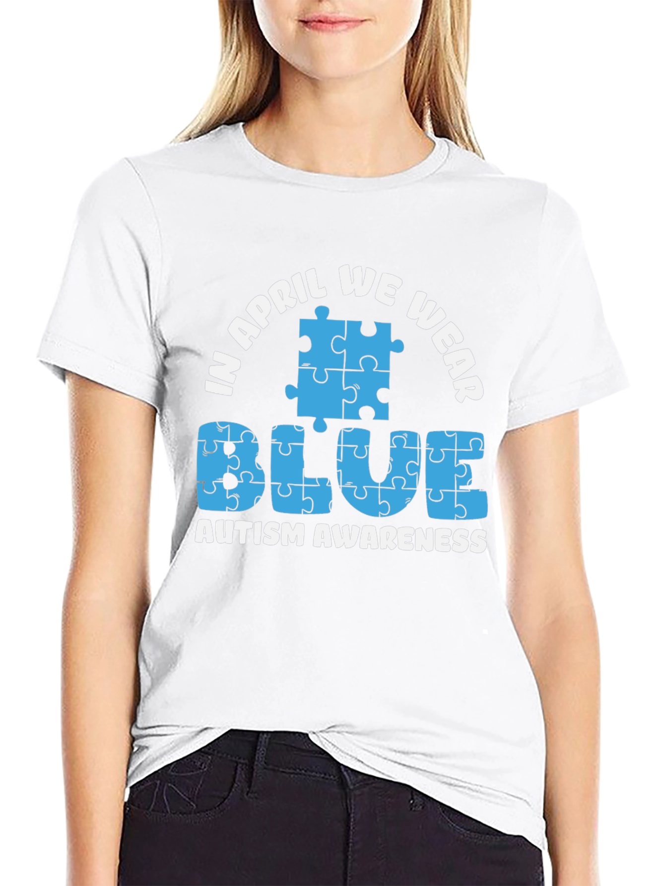 Autism Awareness T-Shirt In April We Wear Blue