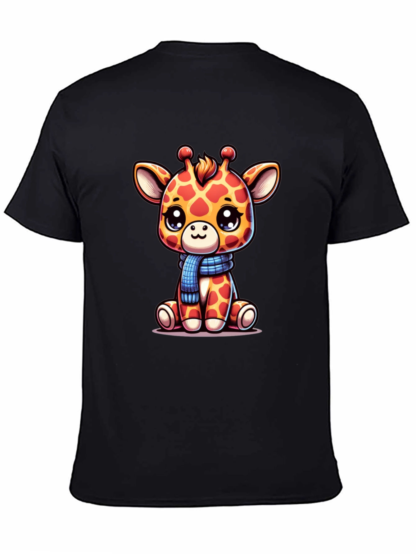 Cute Giraffe Graphic Tee - Unisex Black T-Shirt