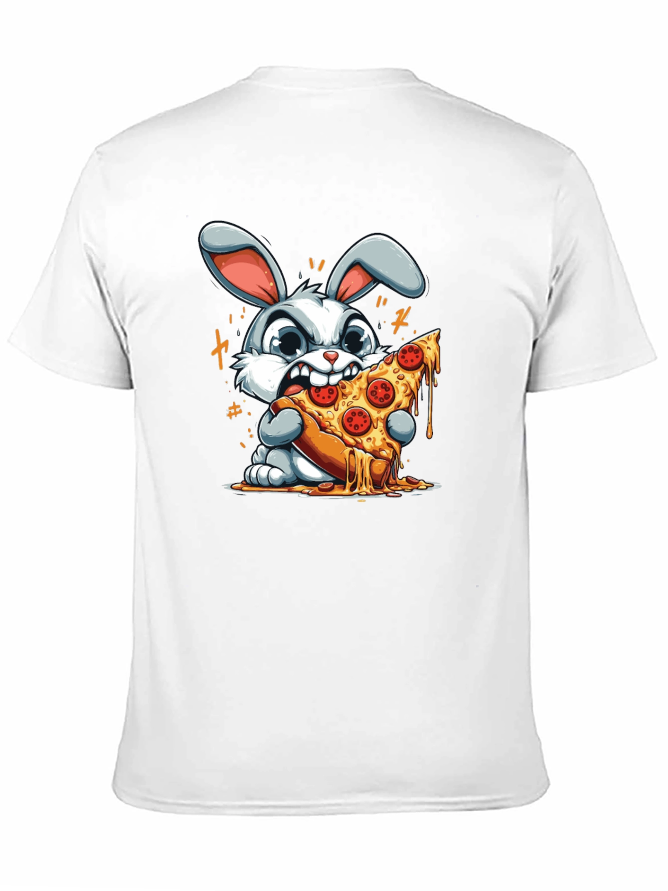 Pizza Bunny Graphic T-Shirt - Unisex Cartoon Tee