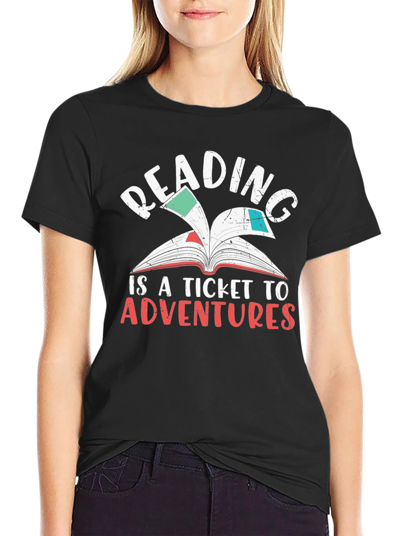 Reading Adventures Graphic Tee - Black