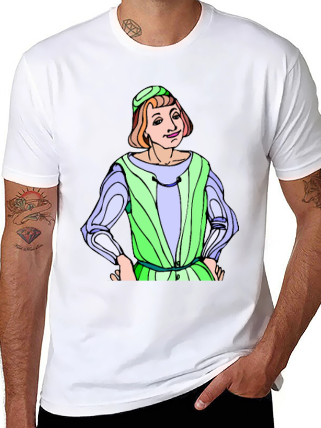 Renaissance Cartoon T-Shirt - Quirky Graphic Tee