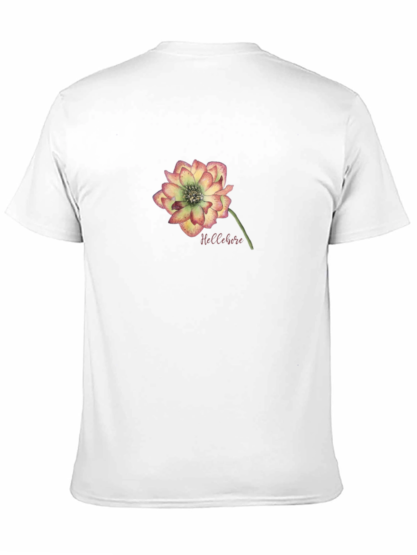 Floral Hellebore Graphic Tee - Black