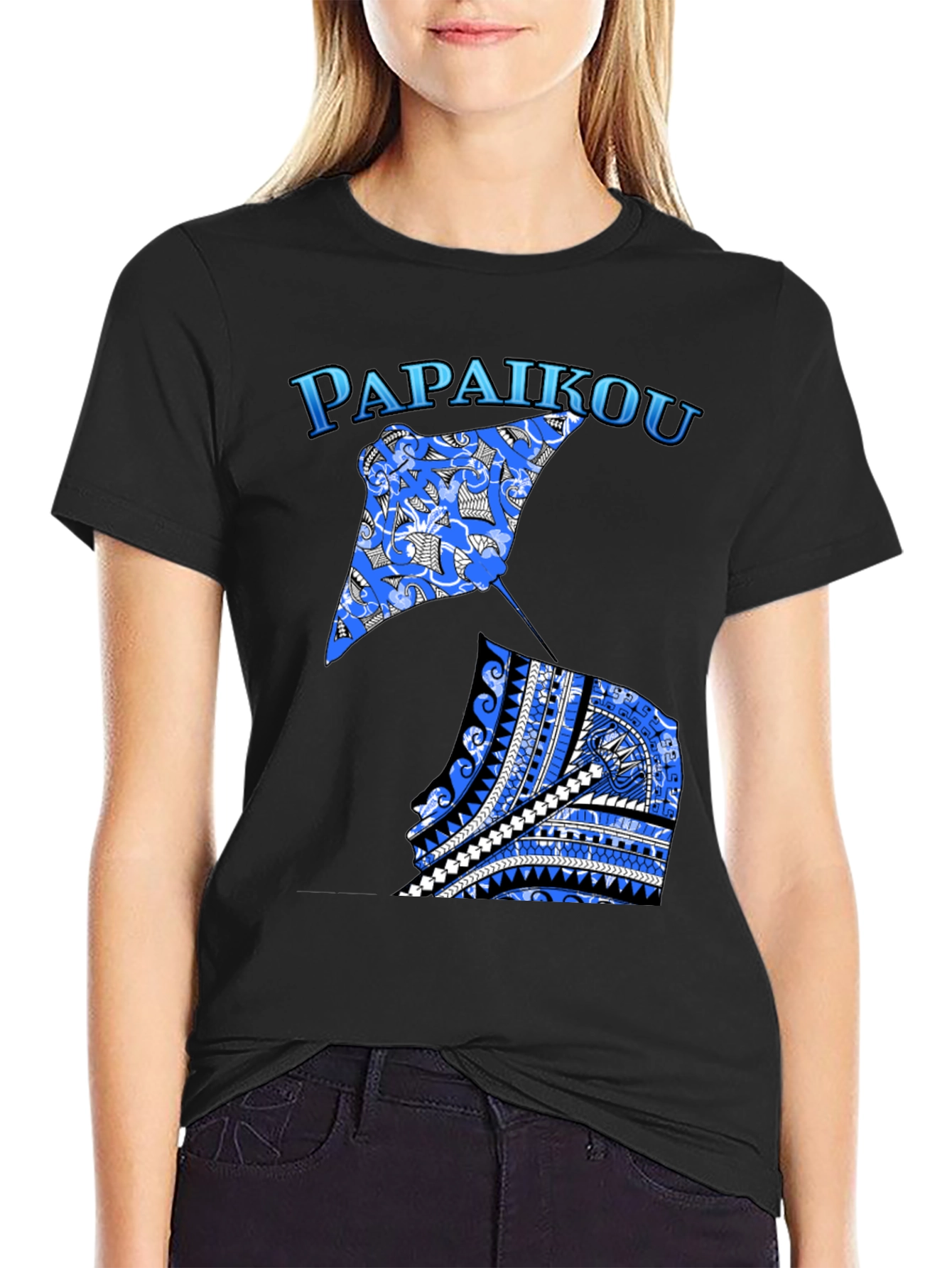 Papaikou Stingray Graphic Tee - Black