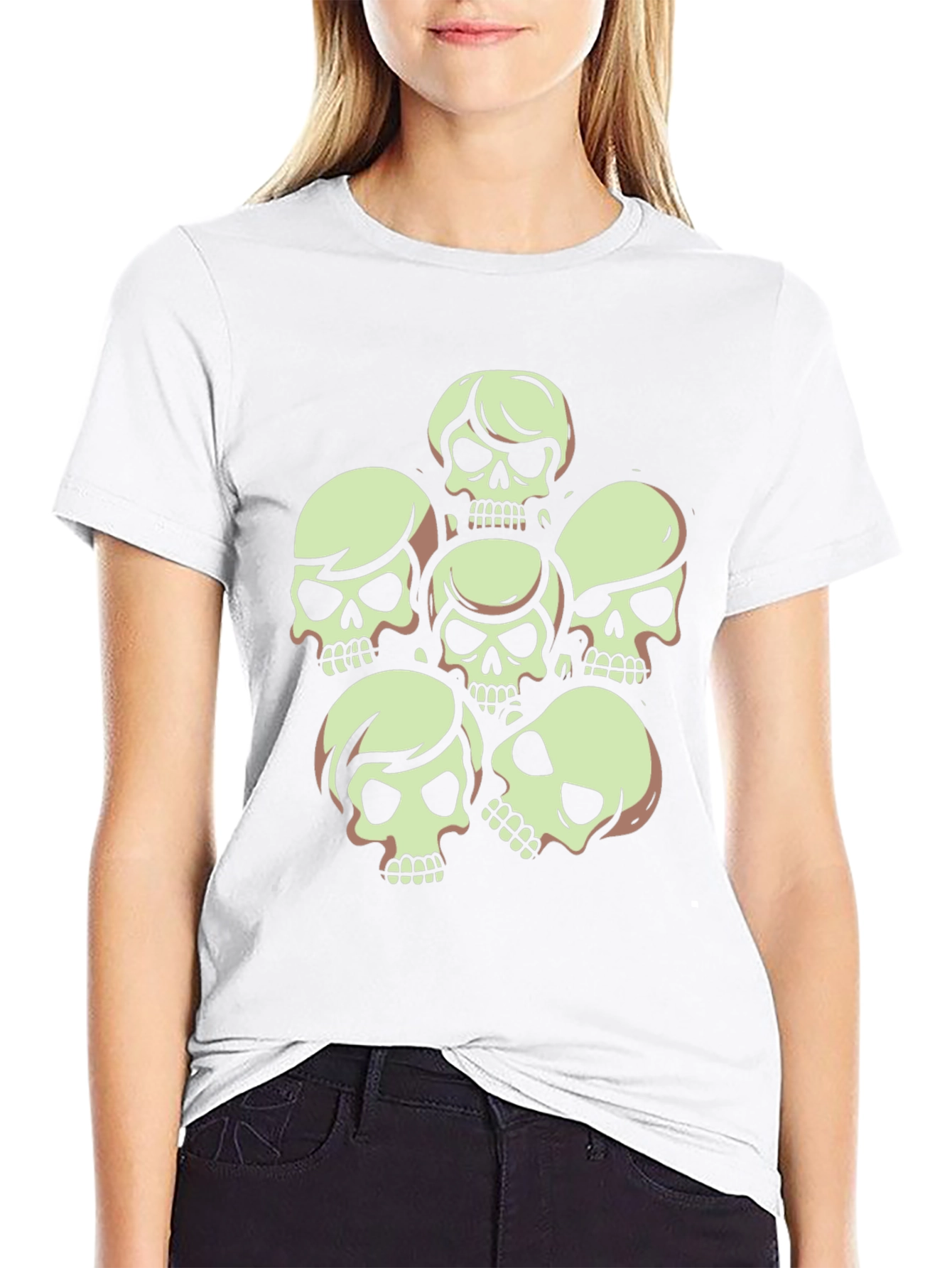 Skull Graphic Tee - Mens Crew Neck Black T-Shirt