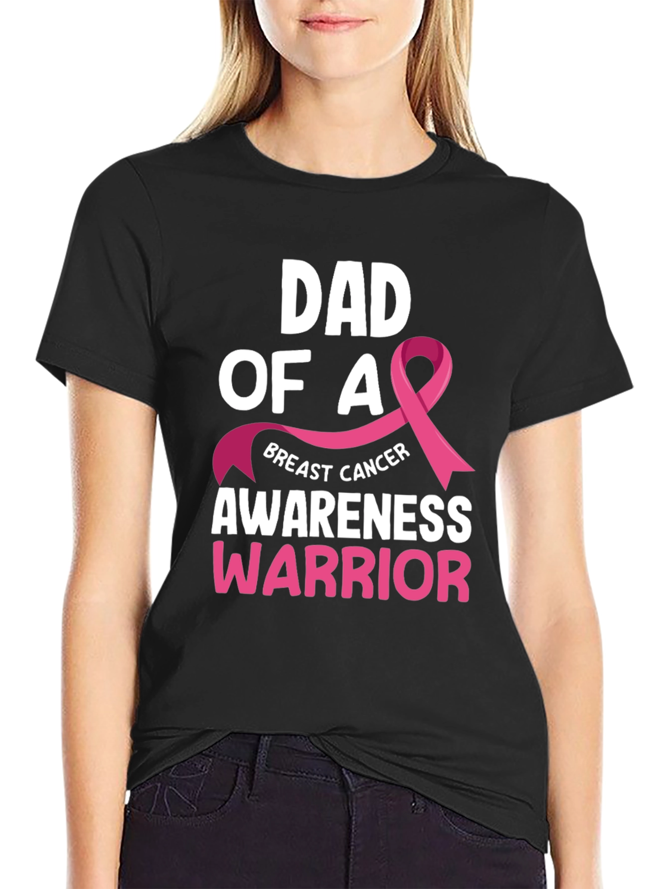 Dad of a Breast Cancer Awareness Warrior T-Shirt