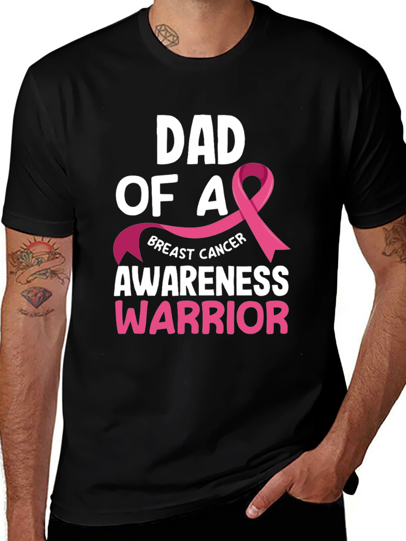 Dad of a Breast Cancer Awareness Warrior T-Shirt