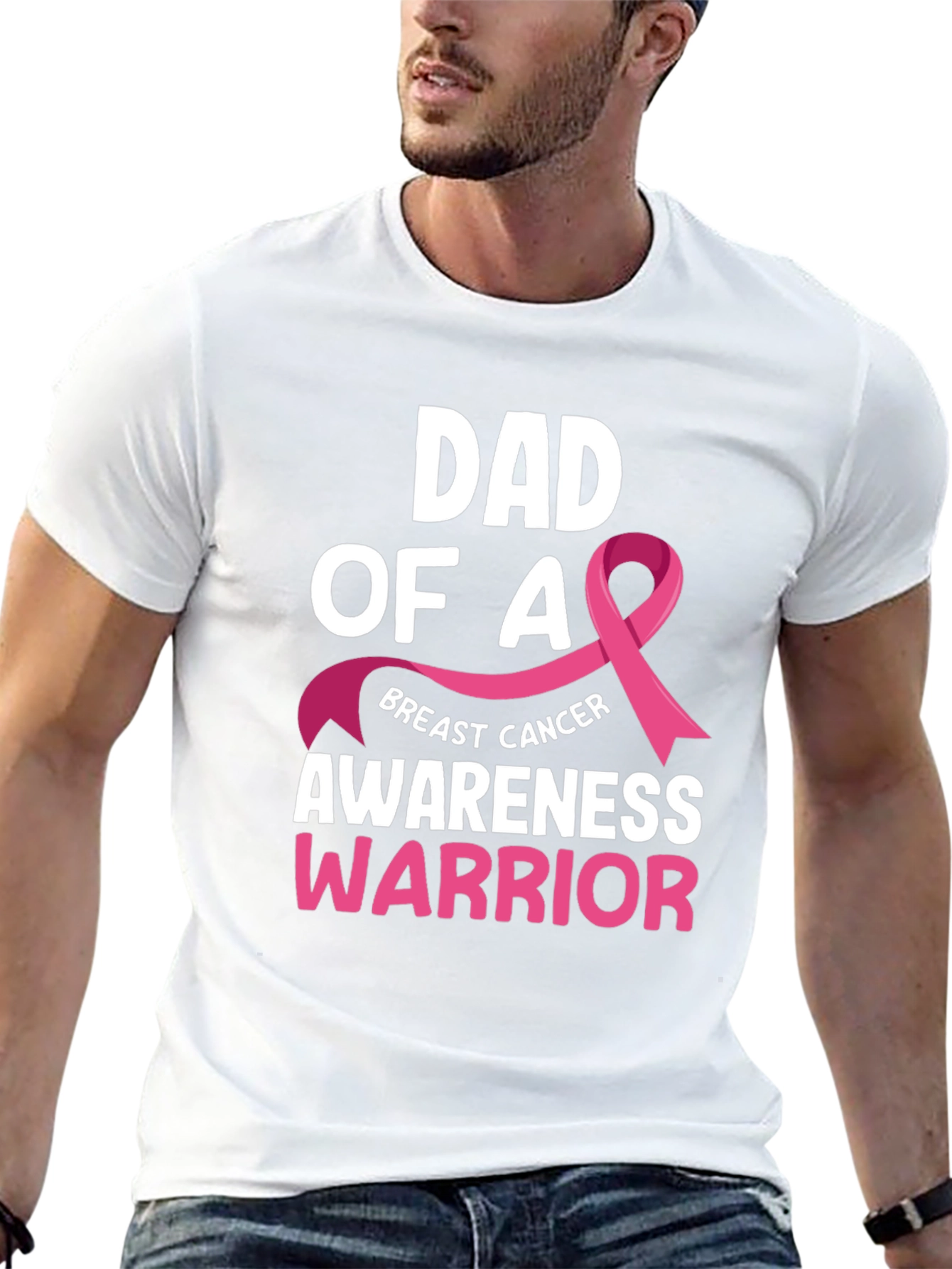 Dad of a Breast Cancer Awareness Warrior T-Shirt