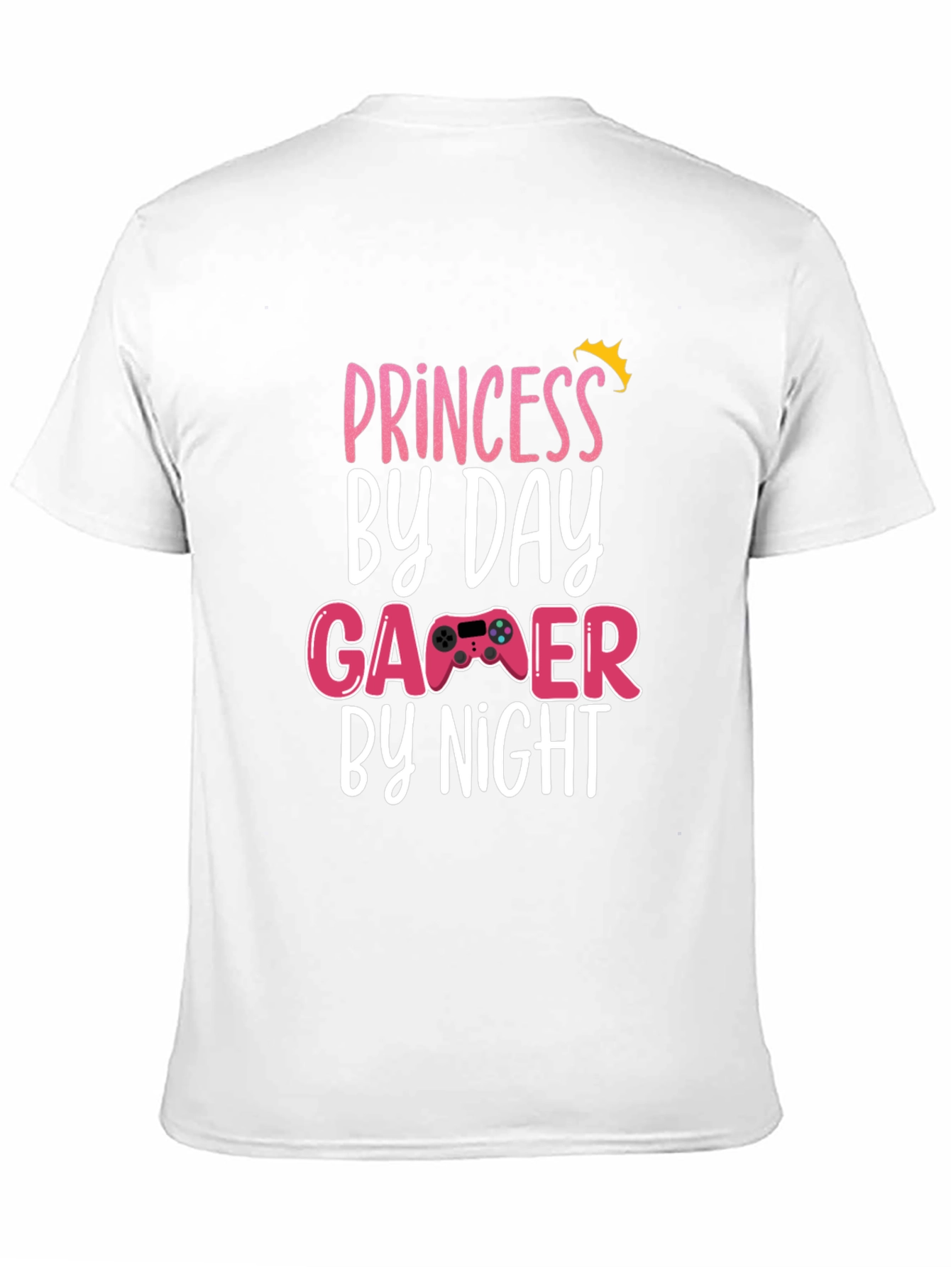Princess By Day Gamer By Night Black T-Shirt