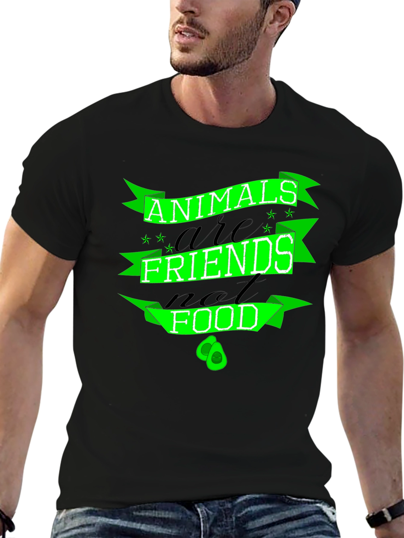 Animals are Friends Not Food Vegan T-Shirt