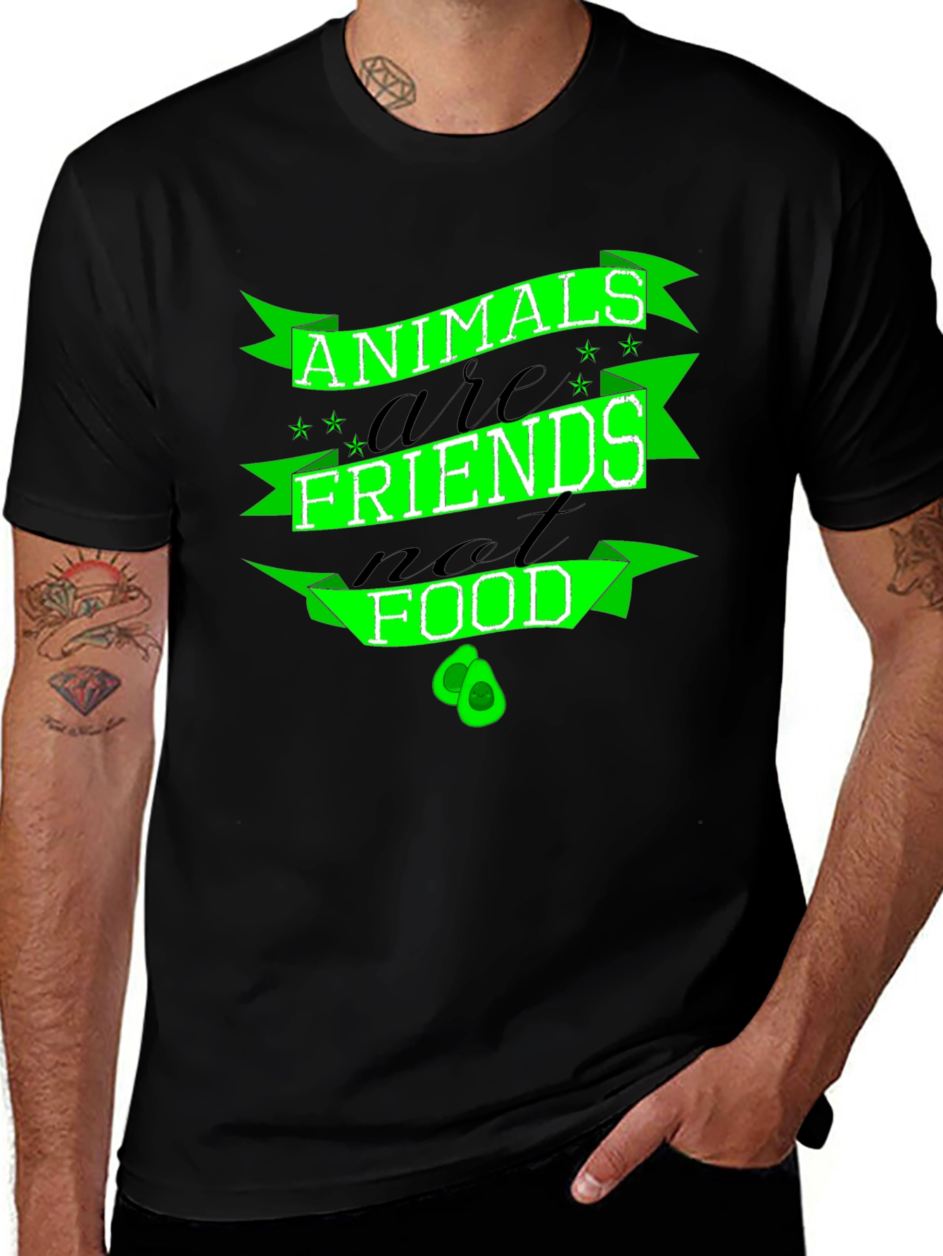 Animals are Friends Not Food Vegan T-Shirt