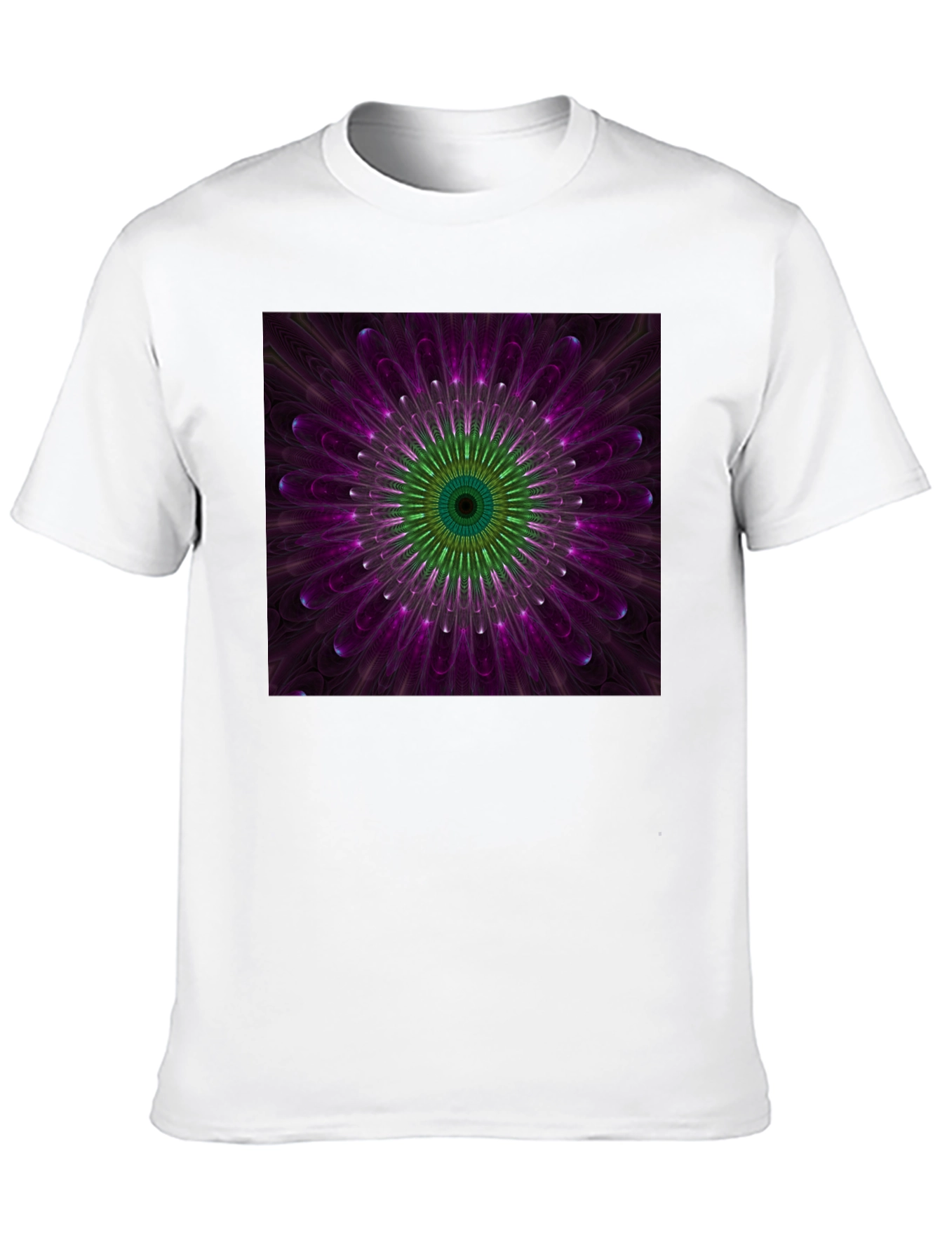 Floral Mandala Graphic Black T-Shirt