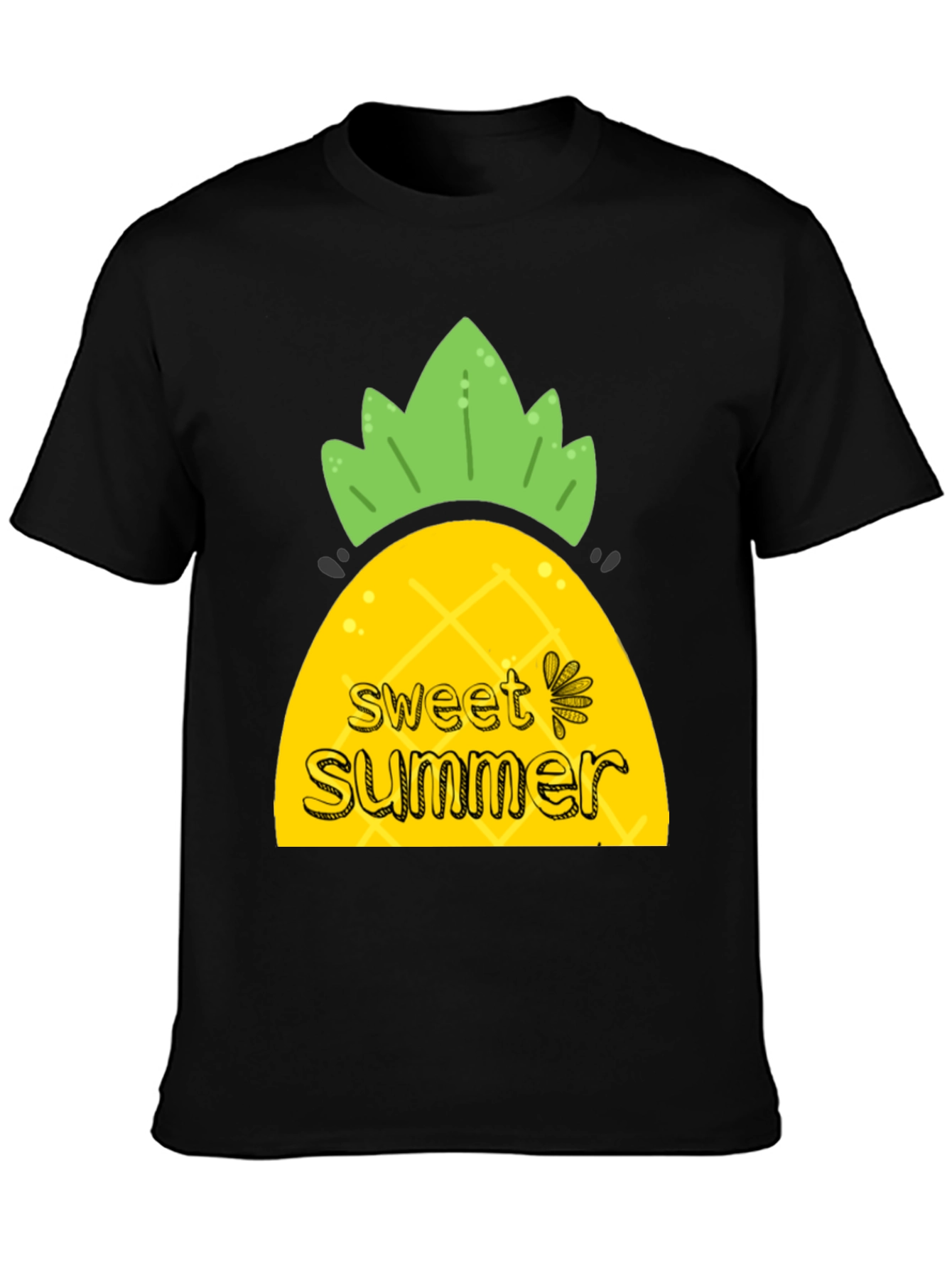 Sweet Summer Pineapple Graphic T-Shirt