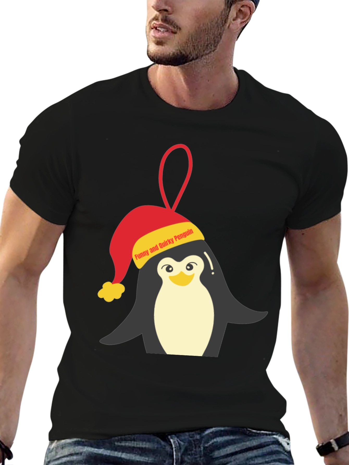 Funny Quirky Penguin Graphic Tee
