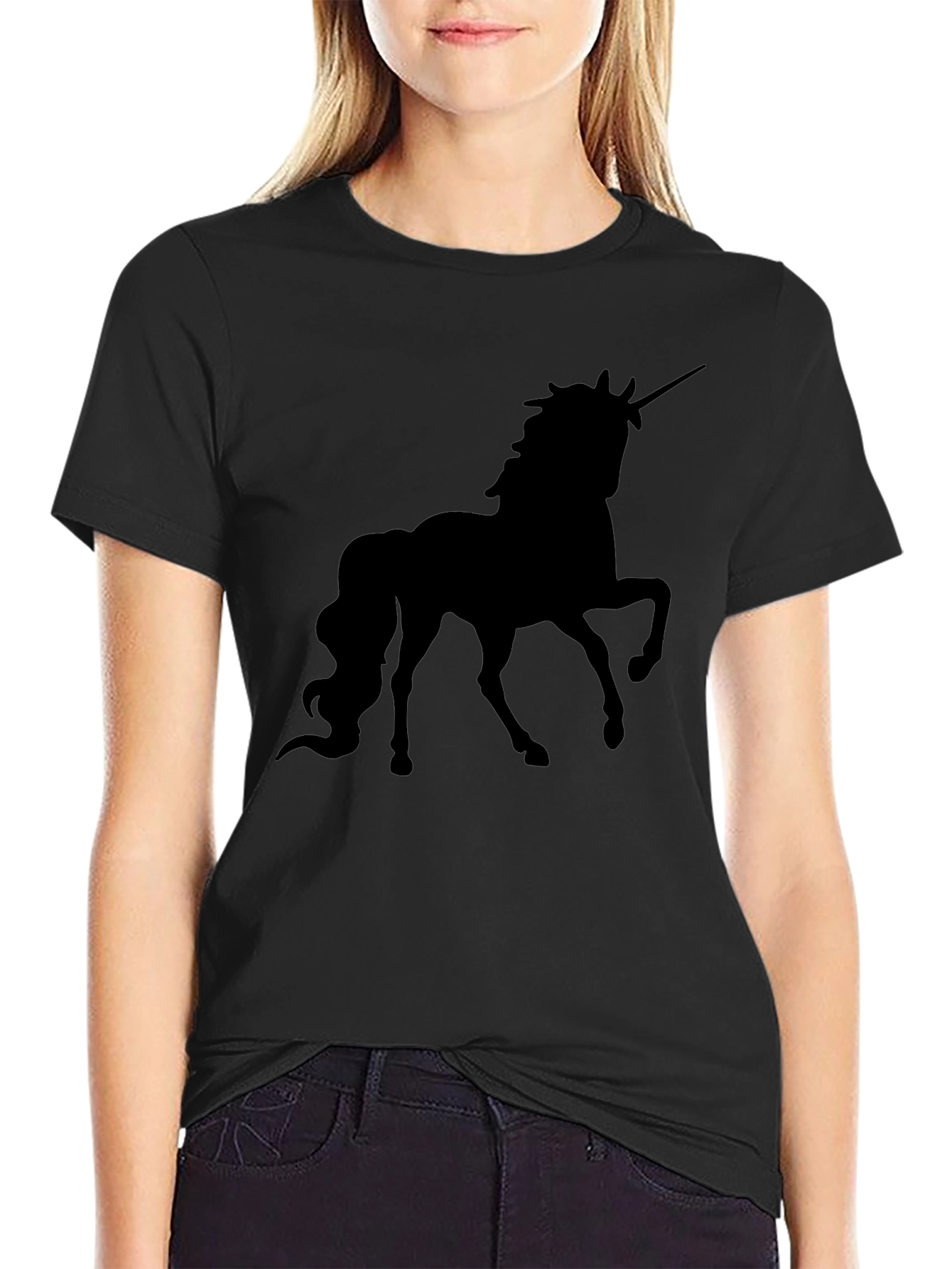 Unicorn Silhouette Black T-Shirt