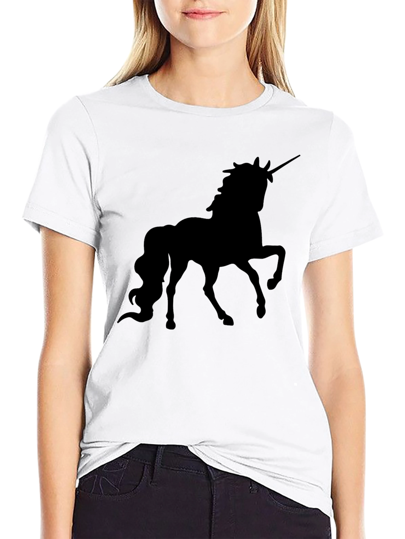 Unicorn Silhouette Black T-Shirt