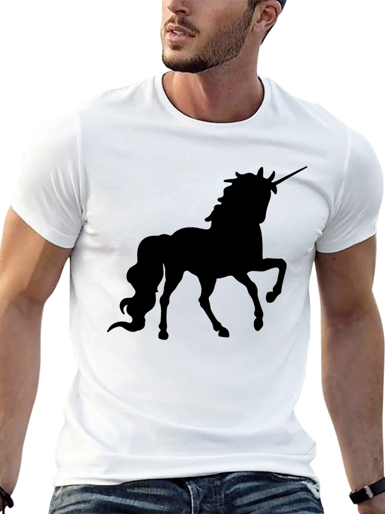 Unicorn Silhouette Black T-Shirt