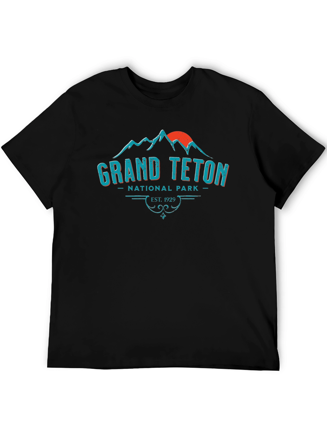 Grand Teton National Park Black Tee