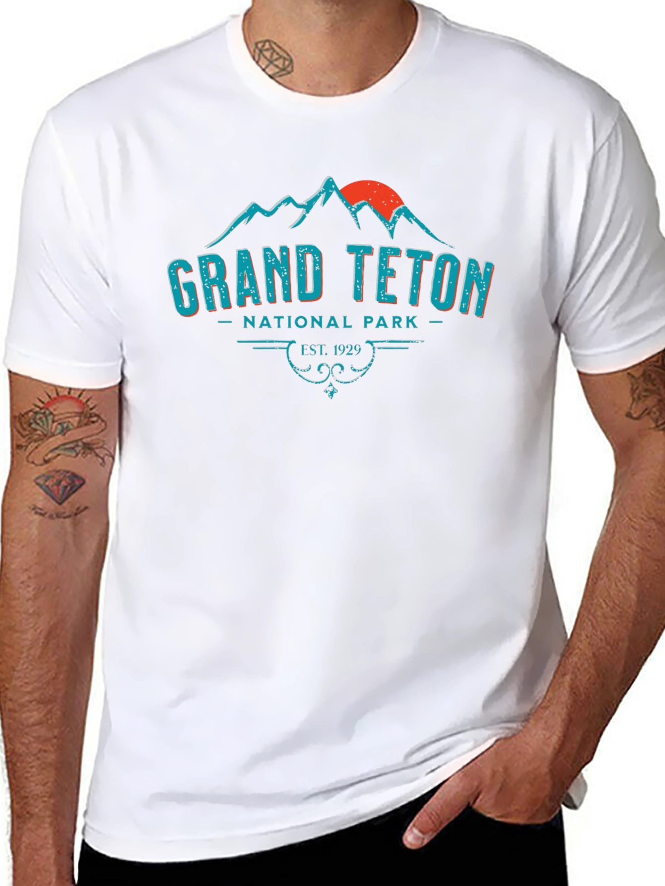 Grand Teton National Park Black Tee