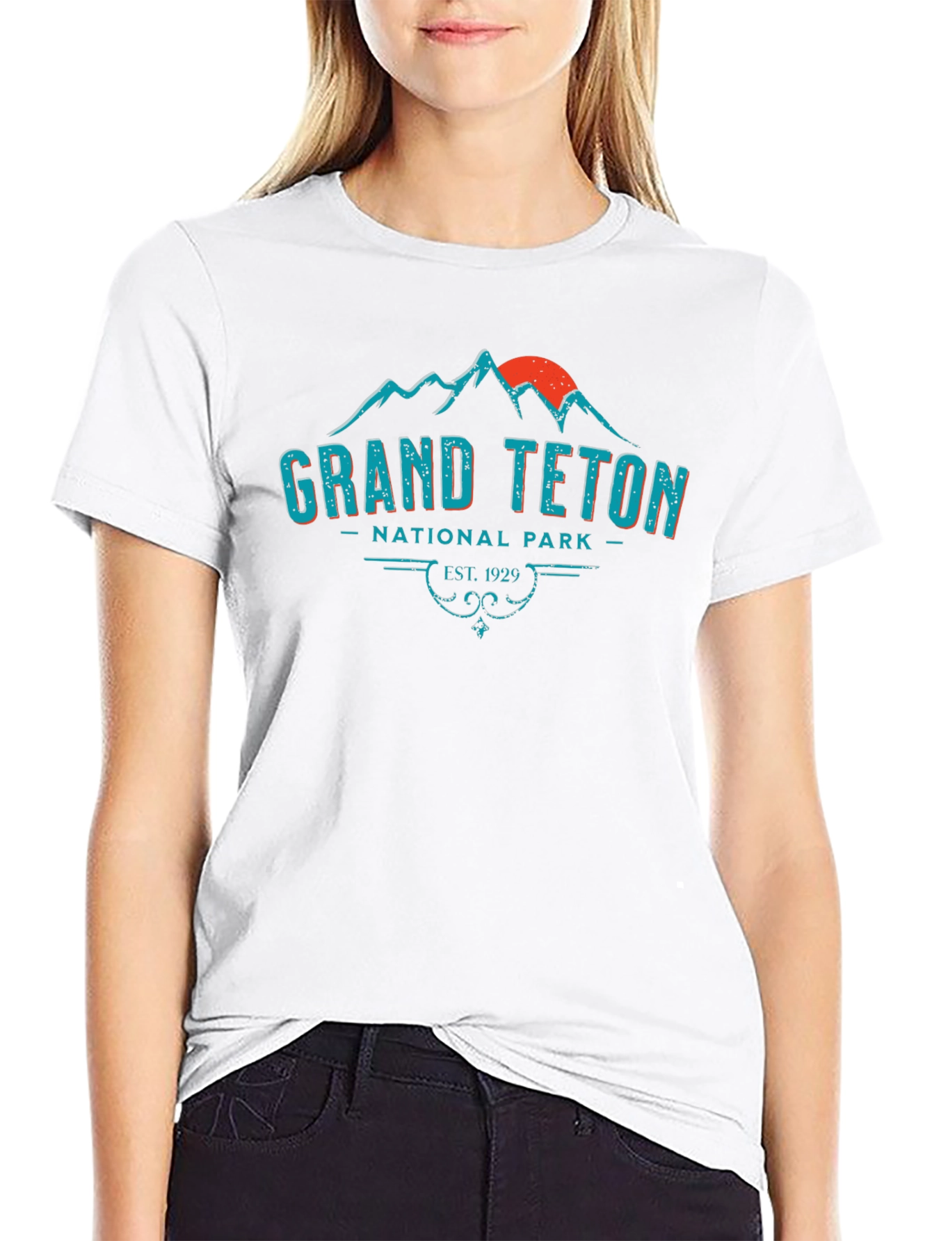 Grand Teton National Park Black Tee