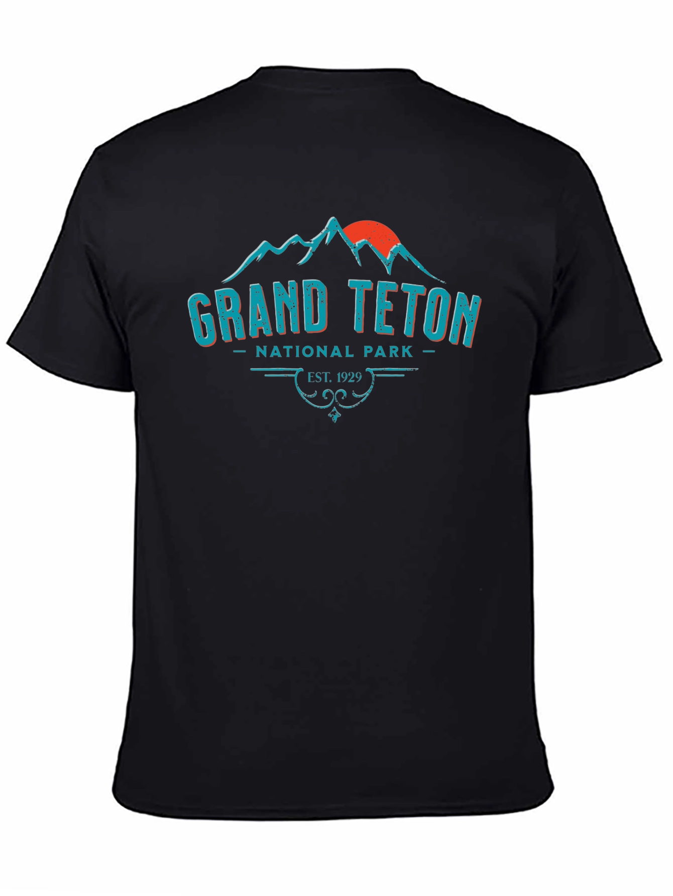 Grand Teton National Park Black Tee
