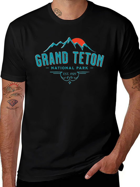Grand Teton National Park Black Tee