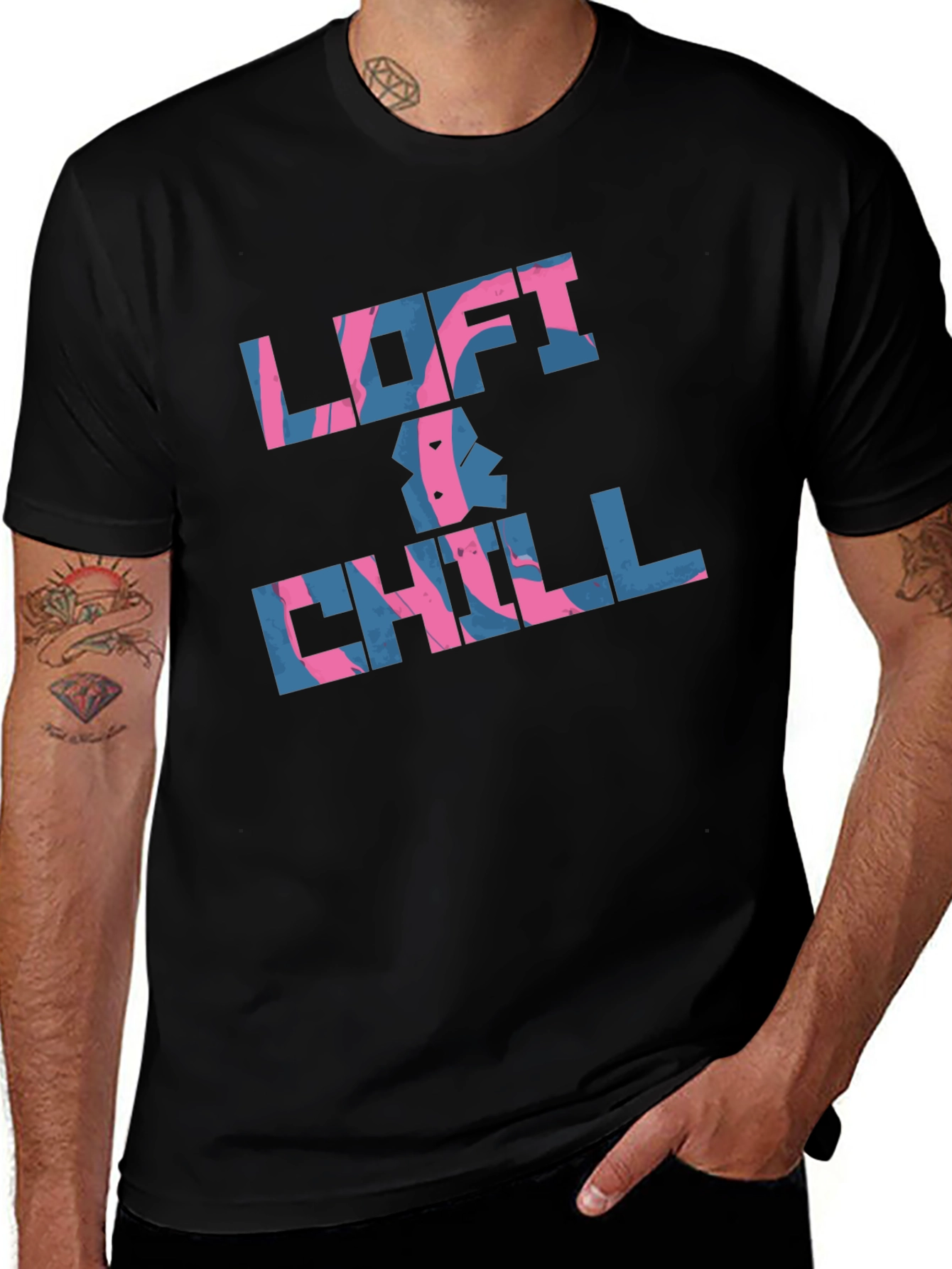 Loft & Chill Black Graphic Tee