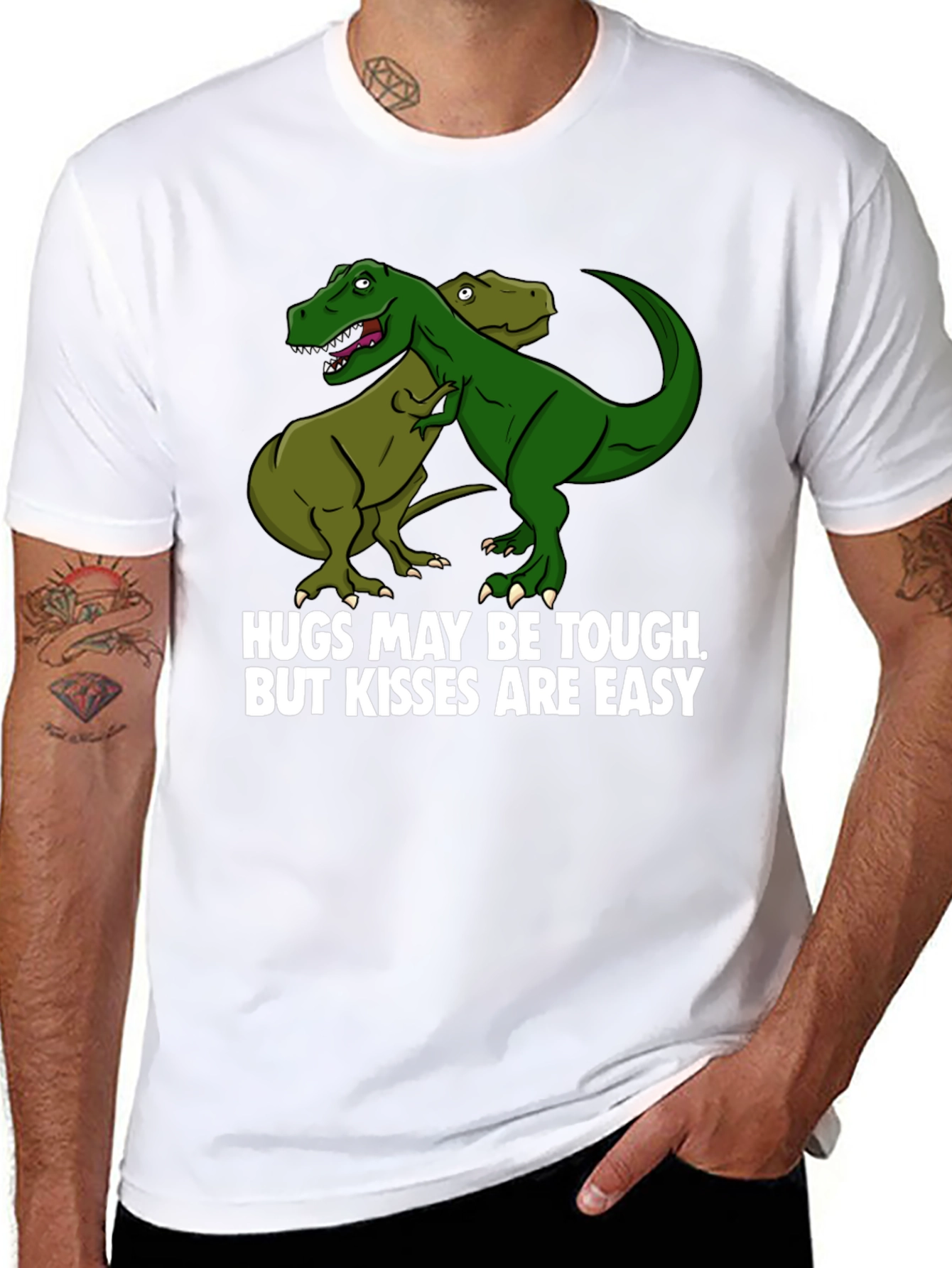 Dinosaur Hugs T-Shirt Funny Graphic Tee