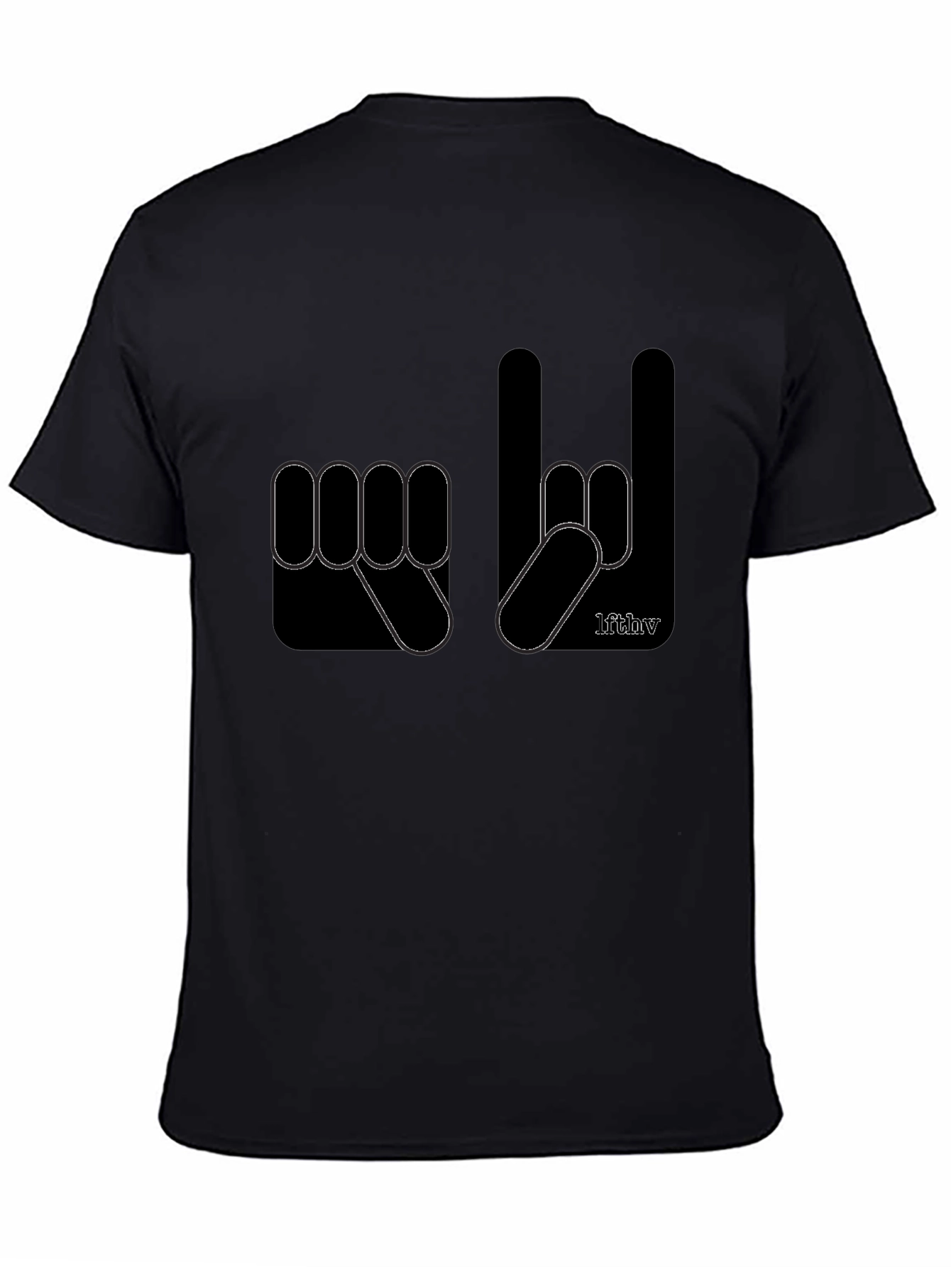 Black Rock On Hands Graphic Tee