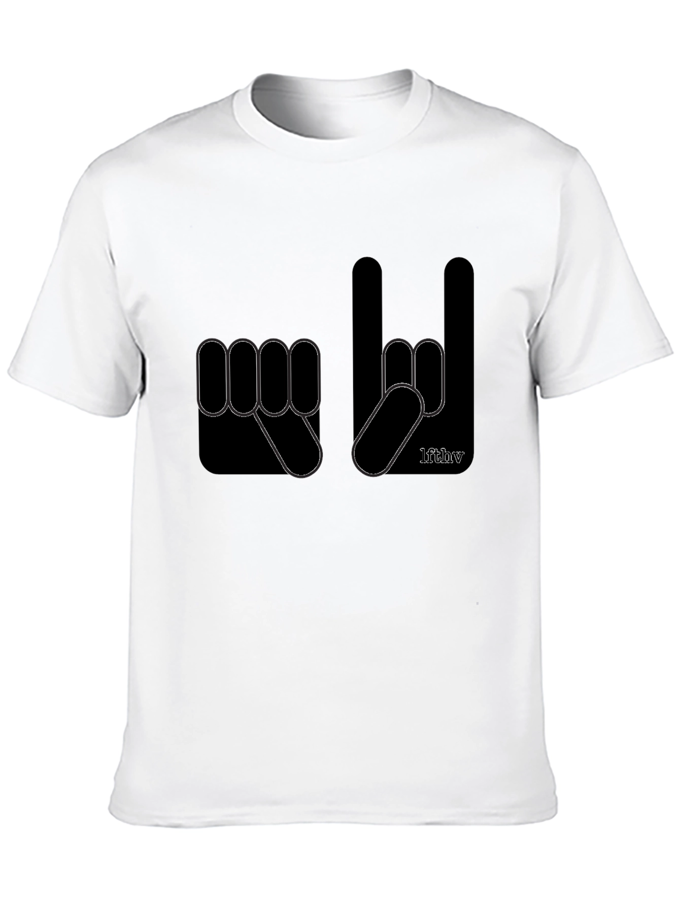 Black Rock On Hands Graphic Tee