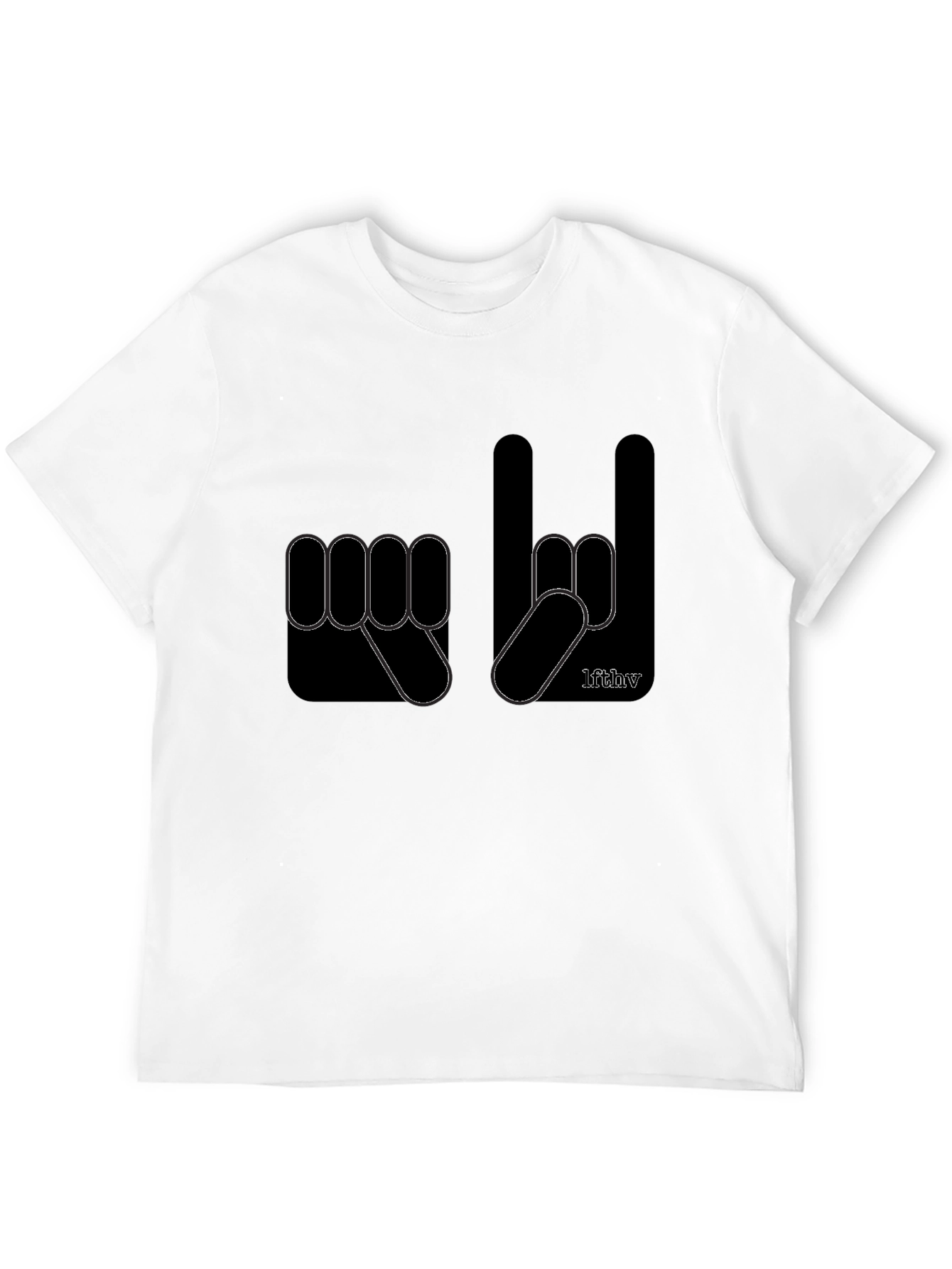 Black Rock On Hands Graphic Tee