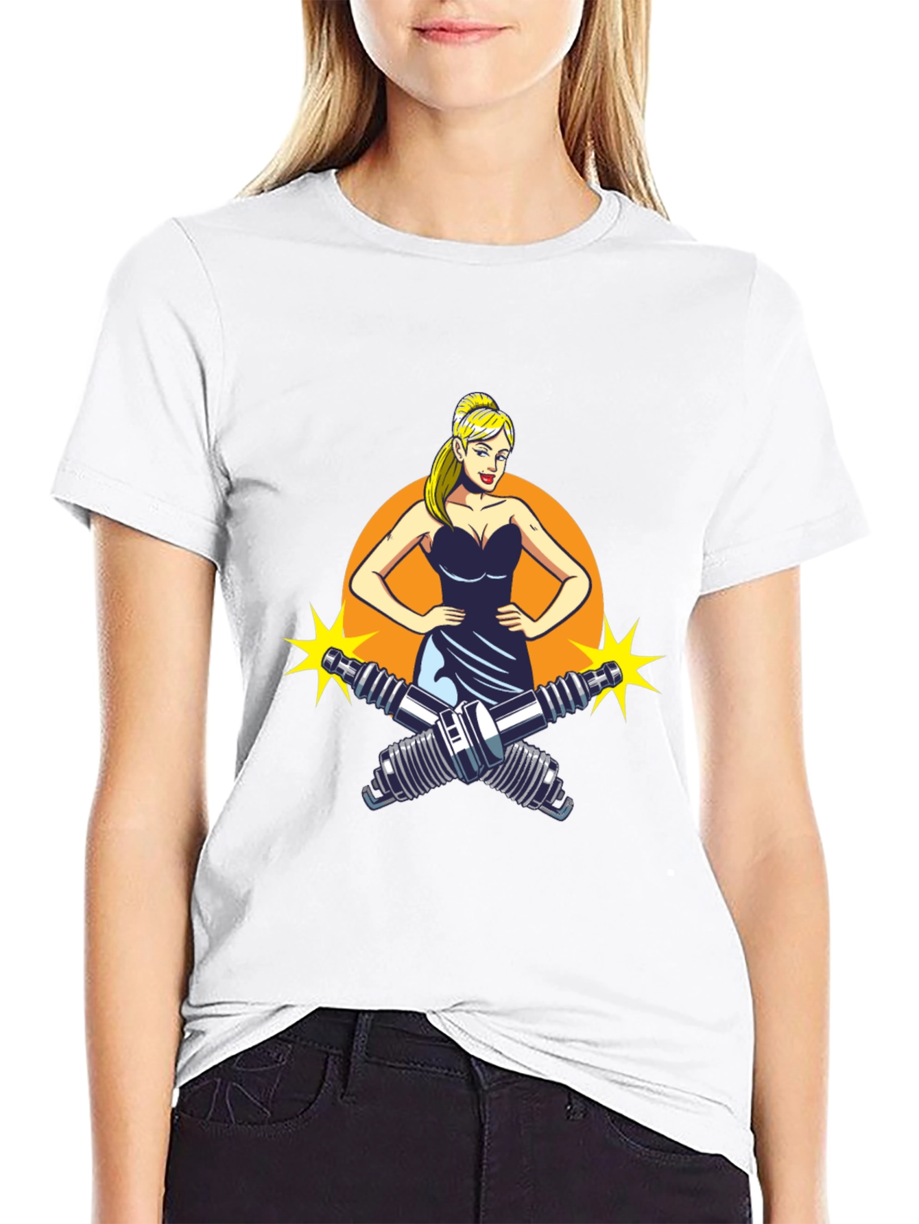 Cool Mechanic Girl T-Shirt