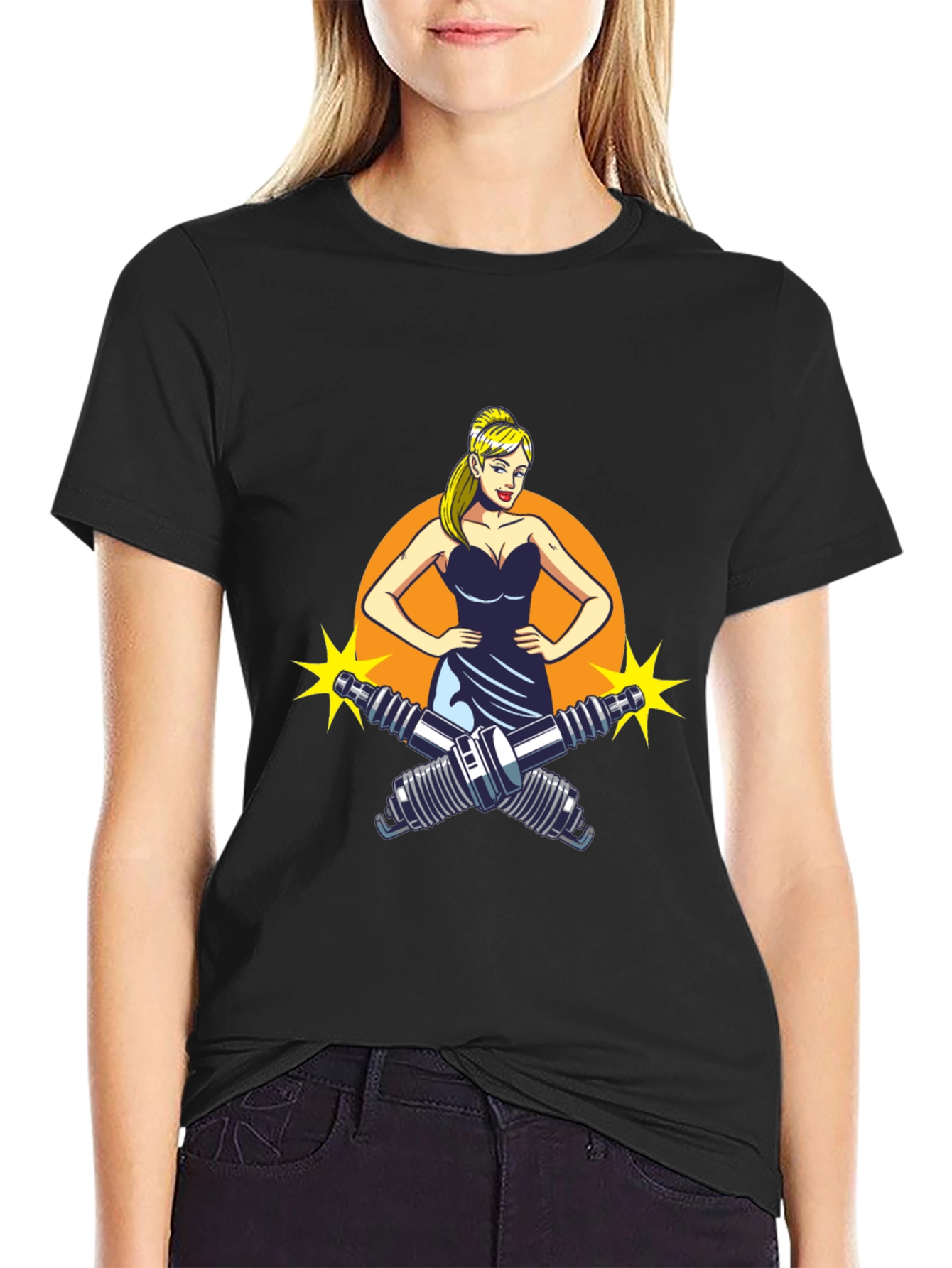 Cool Mechanic Girl T-Shirt