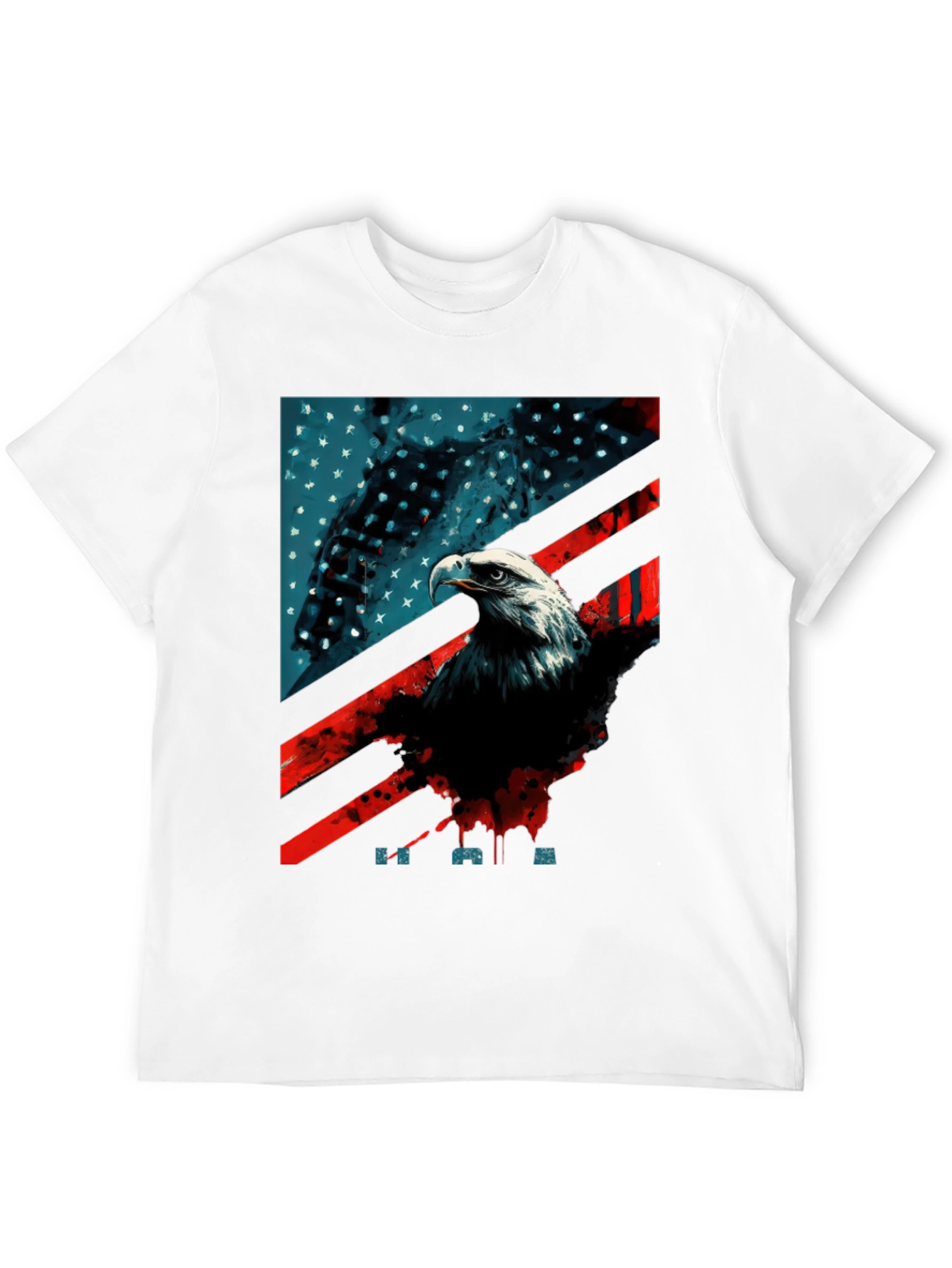 Patriotic Eagle Graphic T-Shirt - American Flag Tee